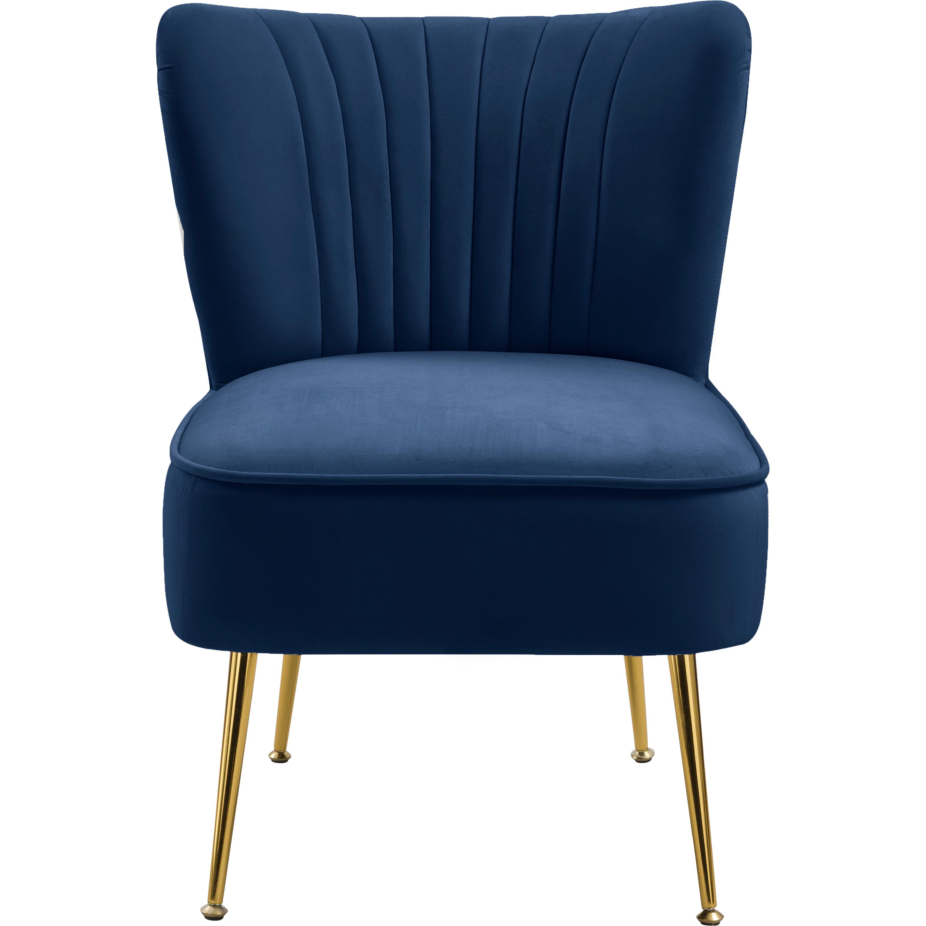 Meridian Tess Navy Velvet Accent Chair