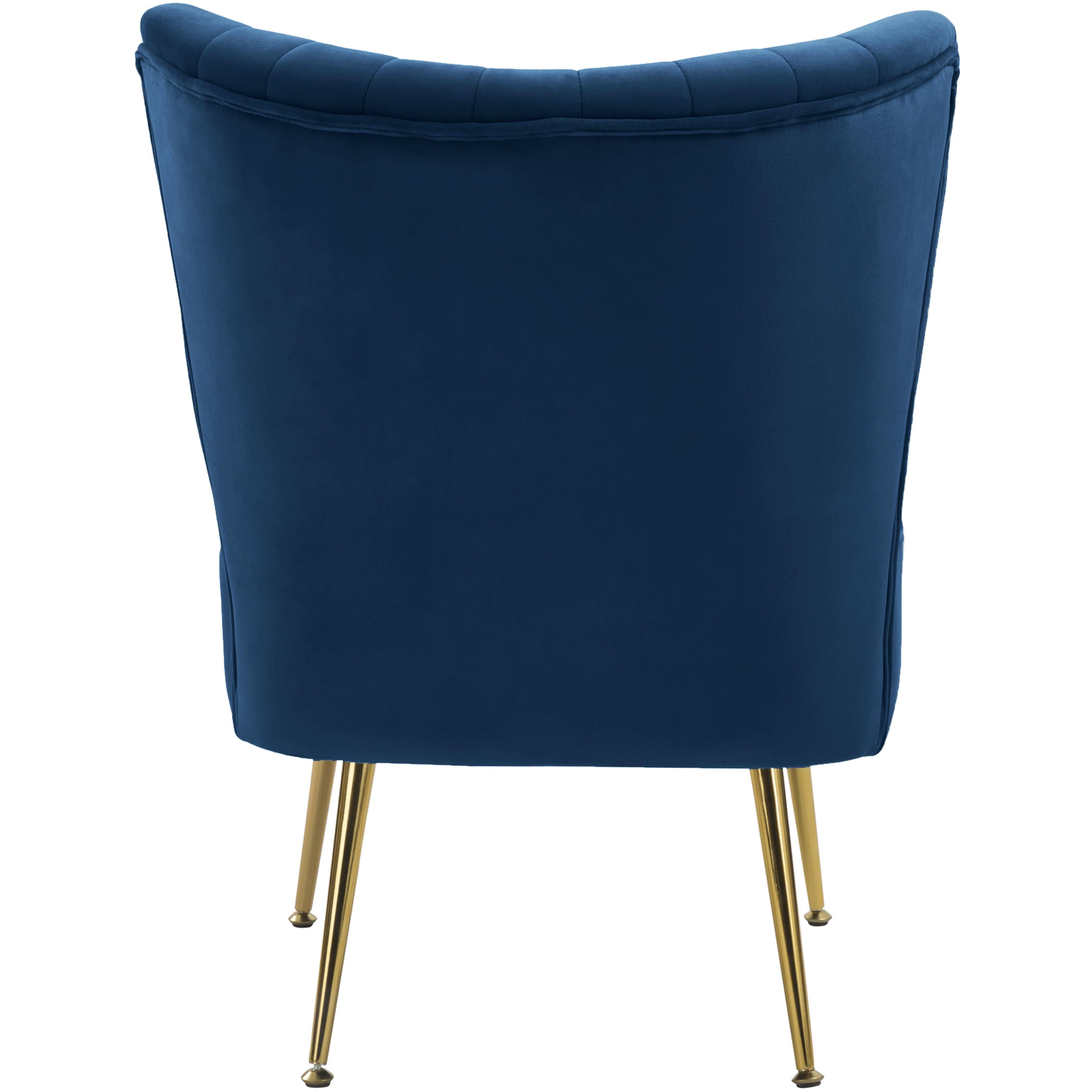 Meridian Tess Navy Velvet Accent Chair