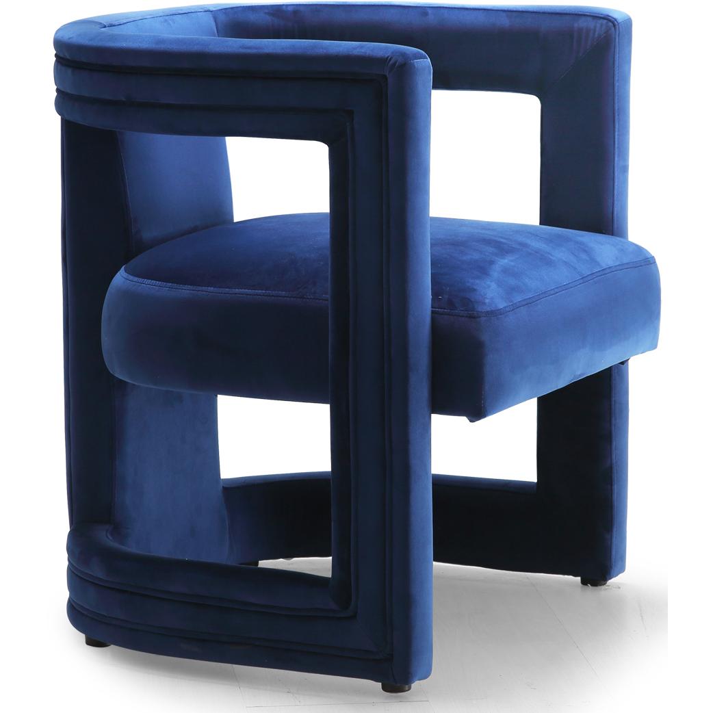 Meridian Blair Navy Velvet Accent Chair