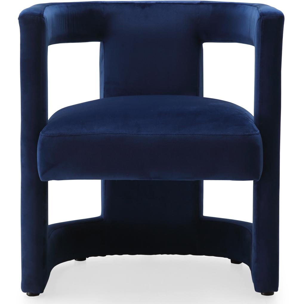 Meridian Blair Navy Velvet Accent Chair