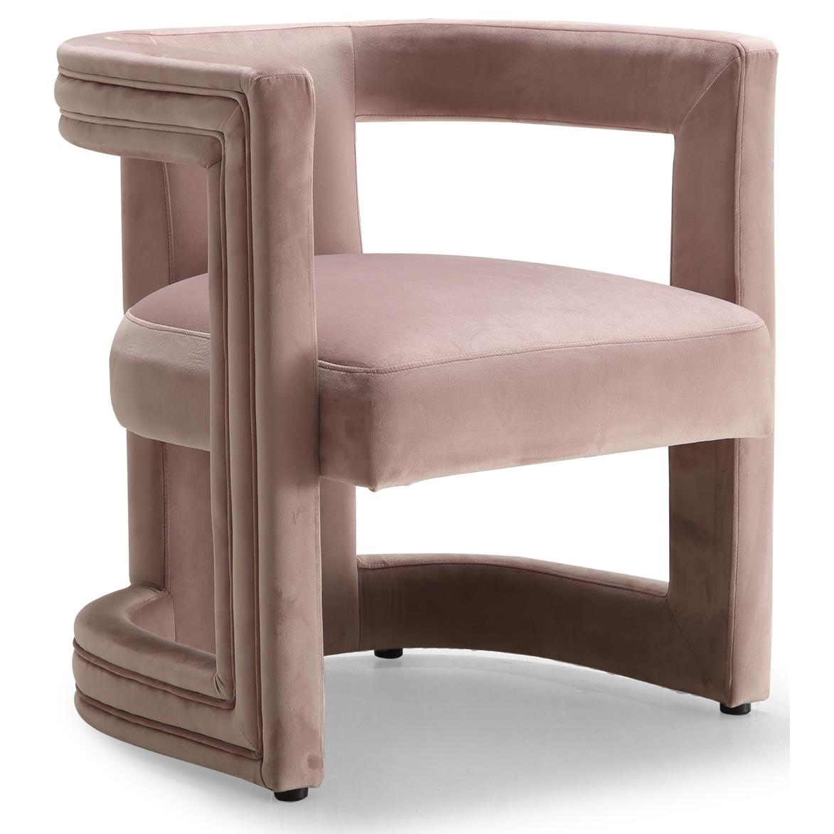 Meridian Blair Pink Velvet Accent Chair