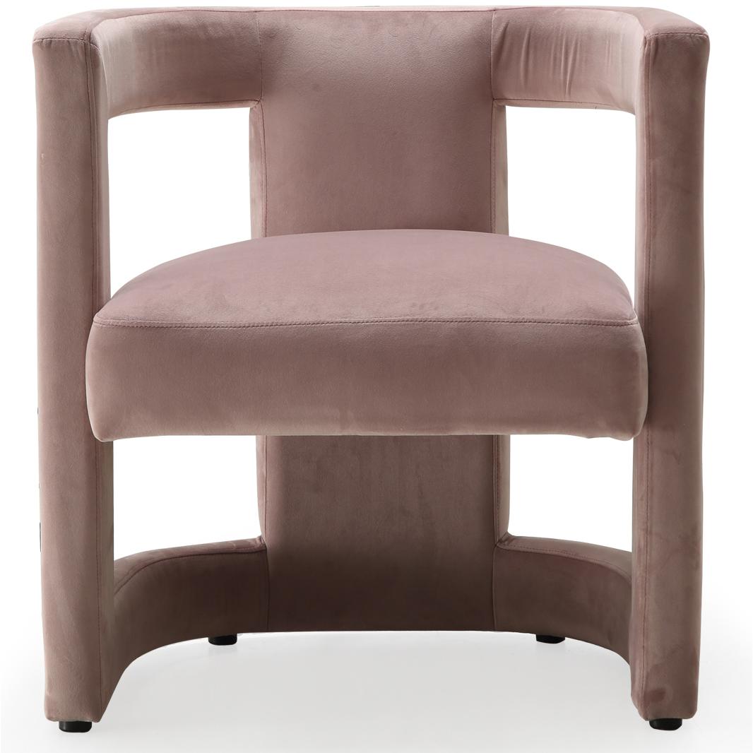 Meridian Blair Pink Velvet Accent Chair