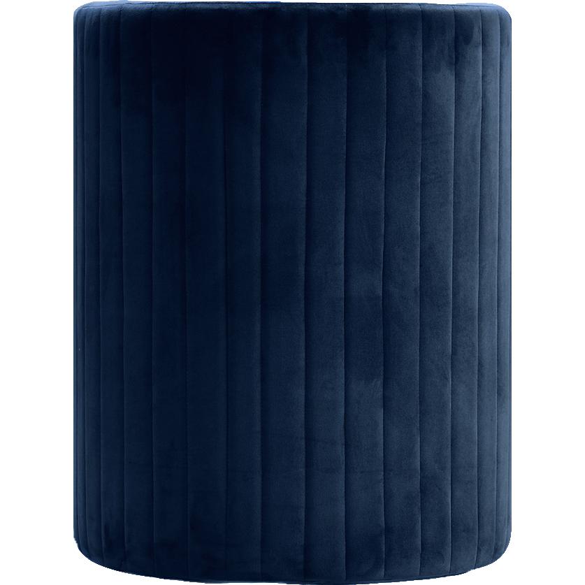 Meridian Selena Navy Velvet Accent Chair and Ottoman Set