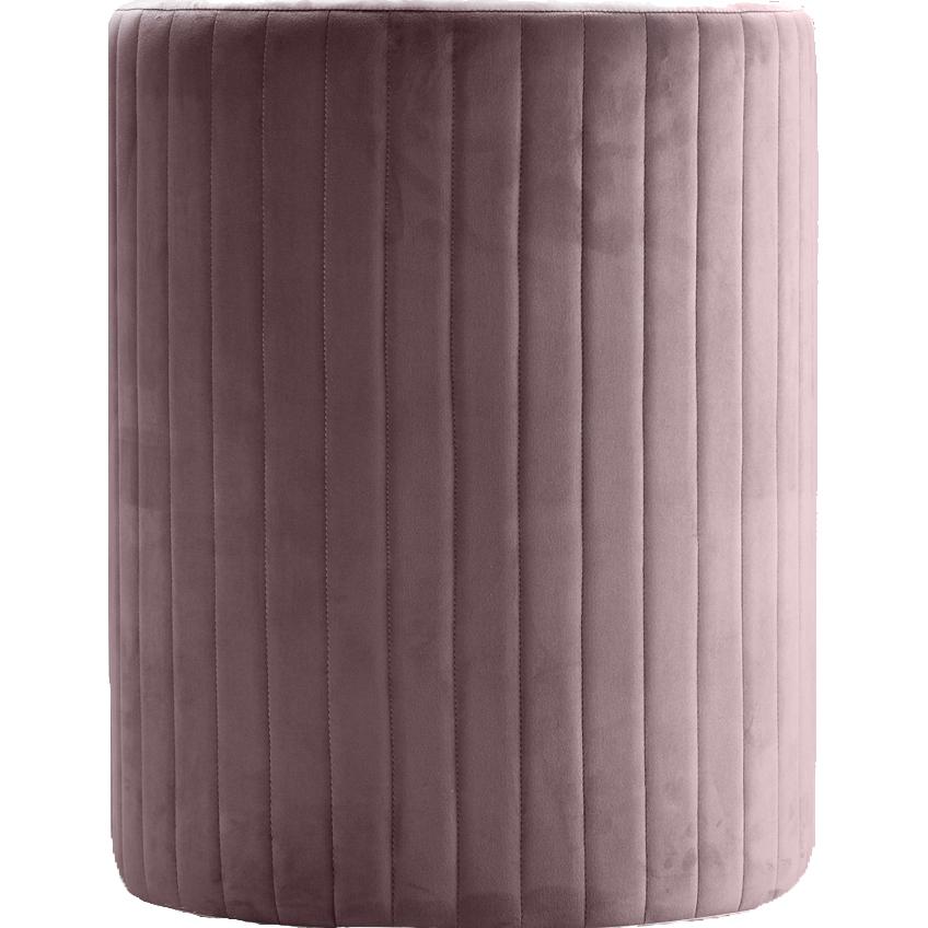 Meridian Selena Pink Velvet Accent Chair and Ottoman Set