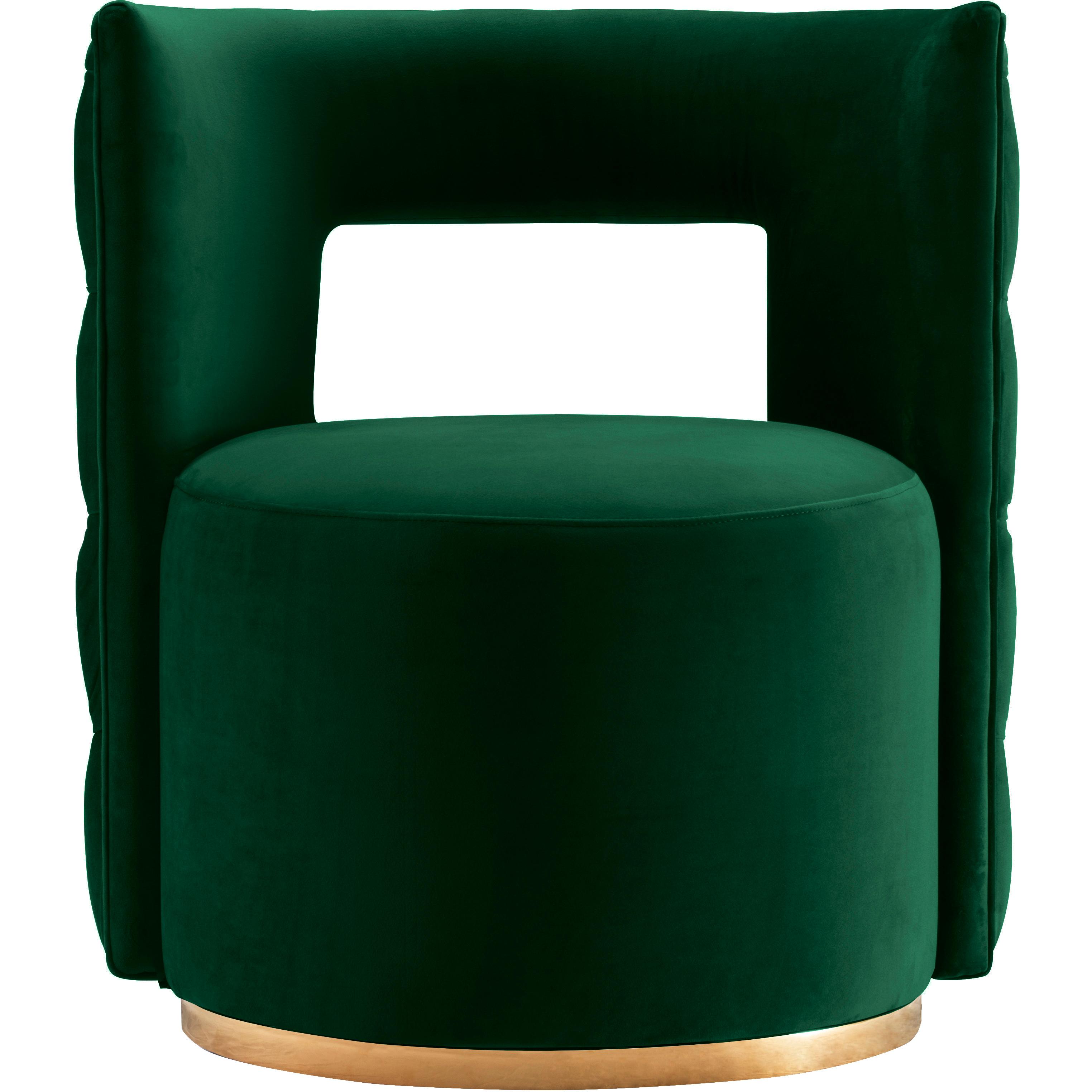 Meridian Theo Green Velvet Accent Chair