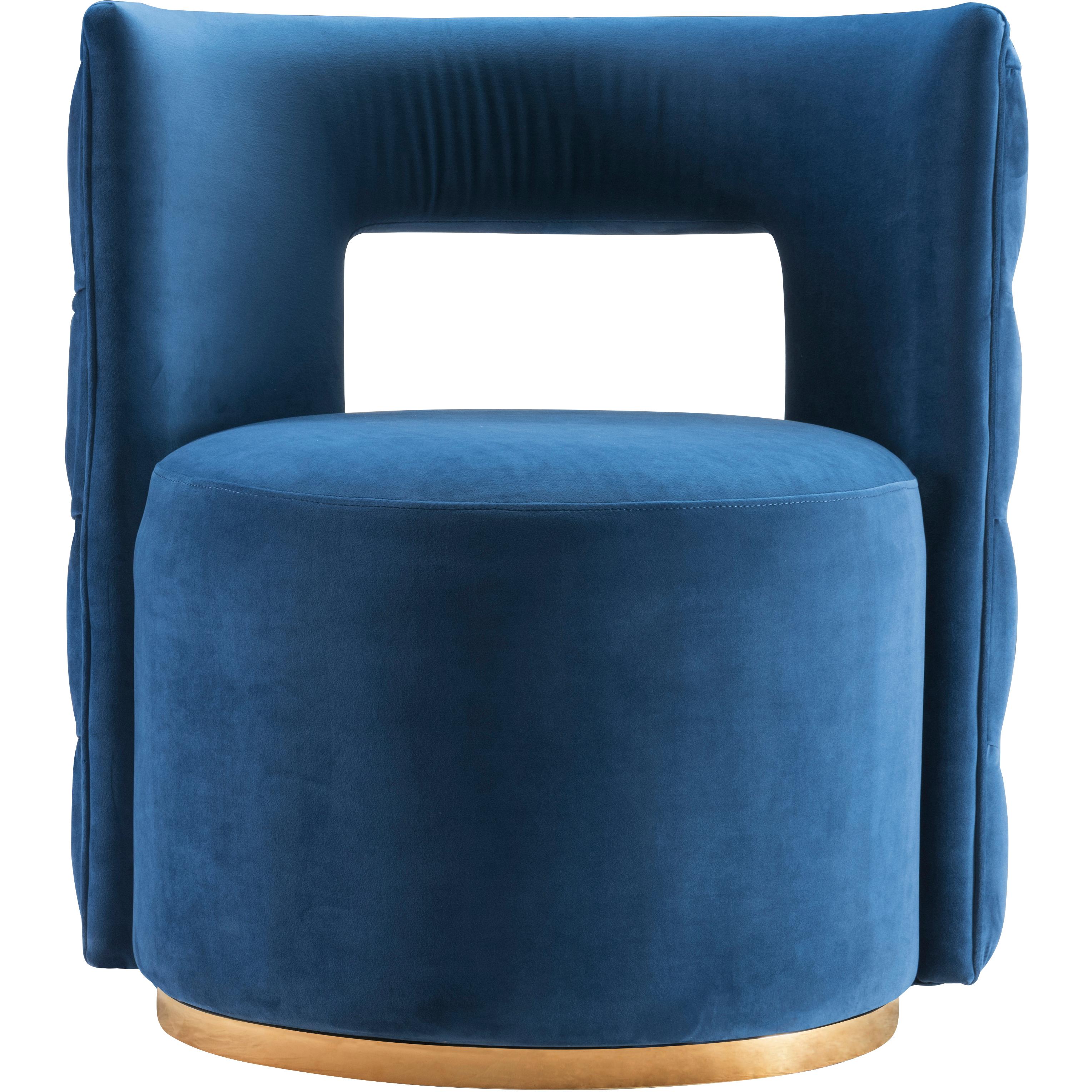 Meridian Theo Navy Velvet Accent Chair