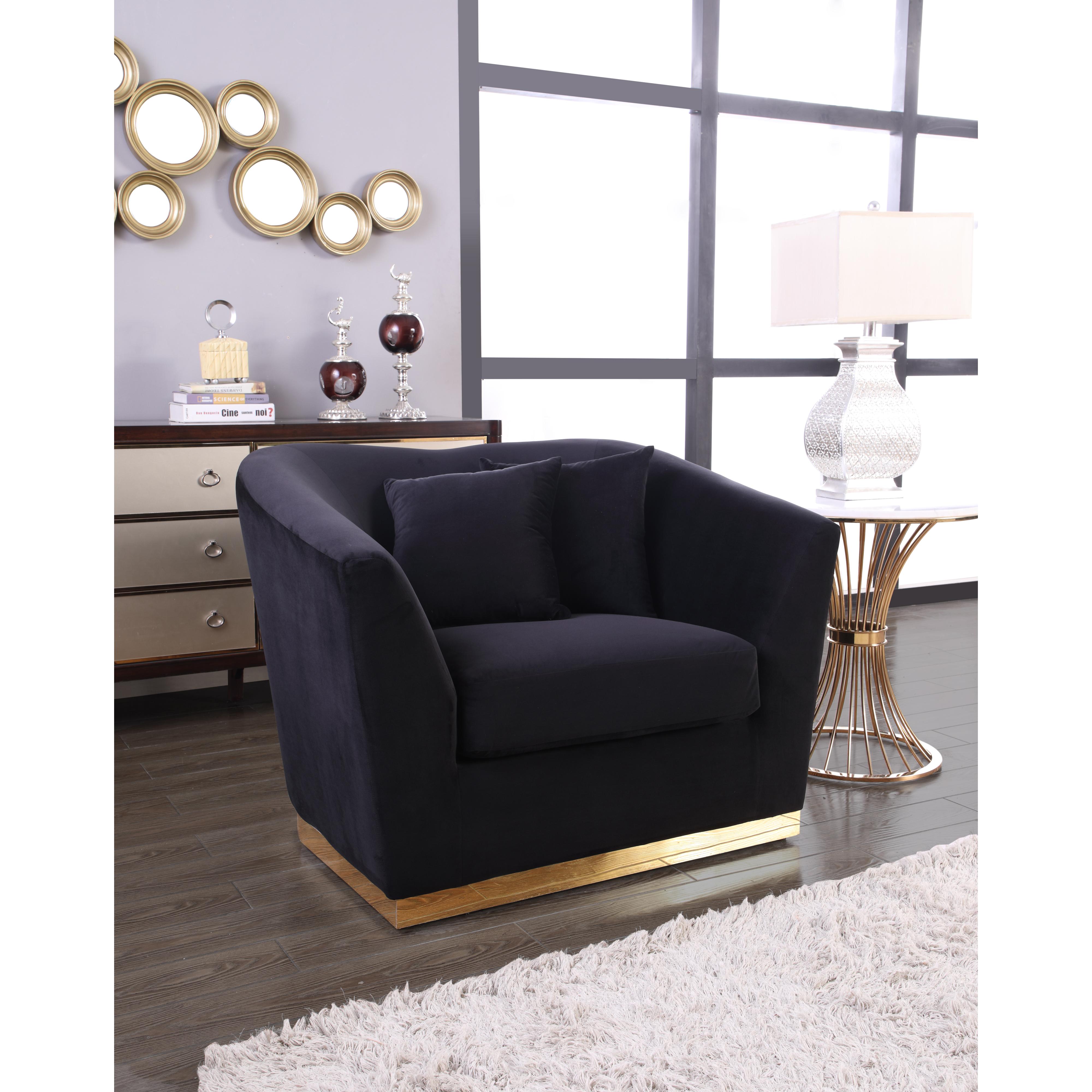 Meridian Arabella Black Velvet Chair