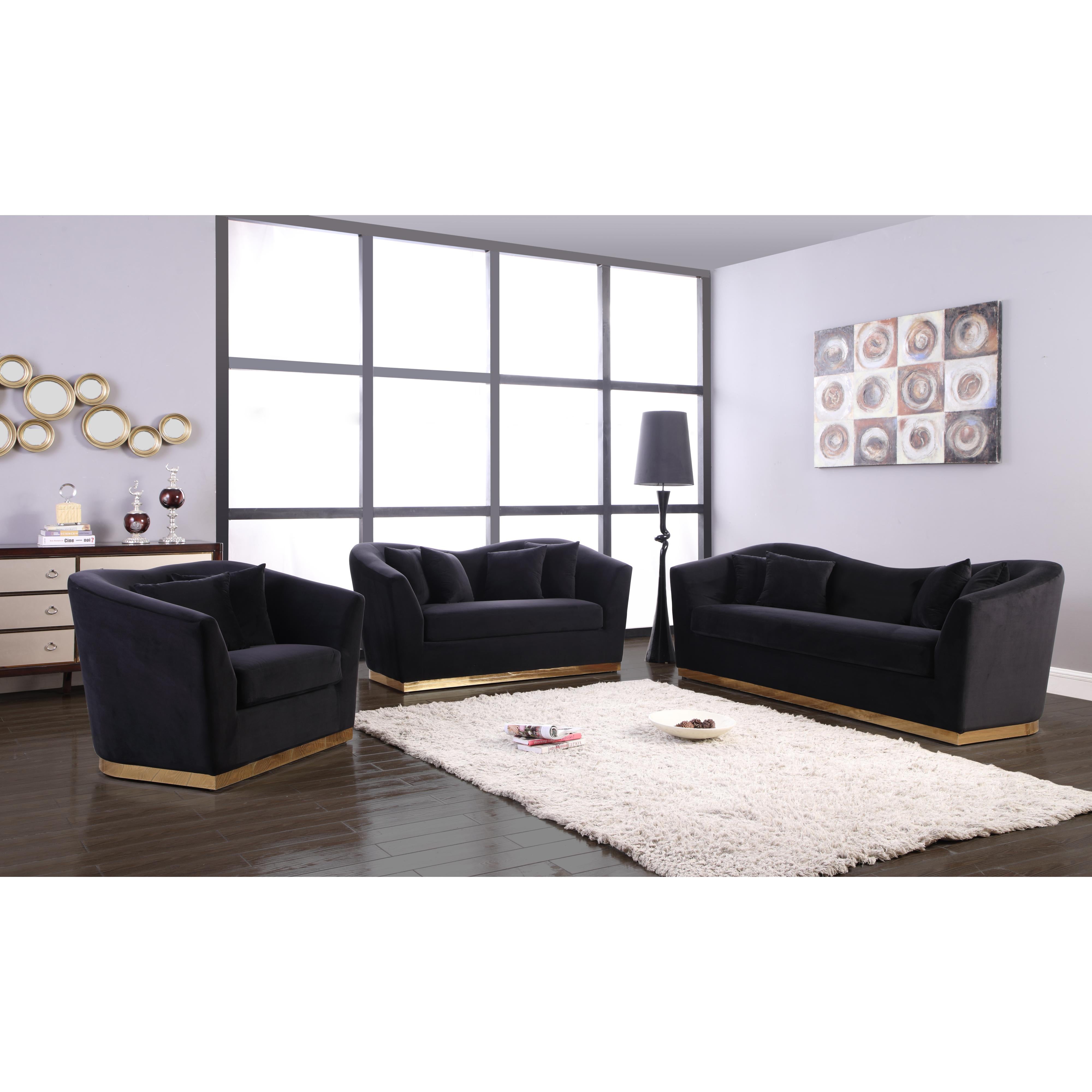 Meridian Arabella Black Velvet Chair