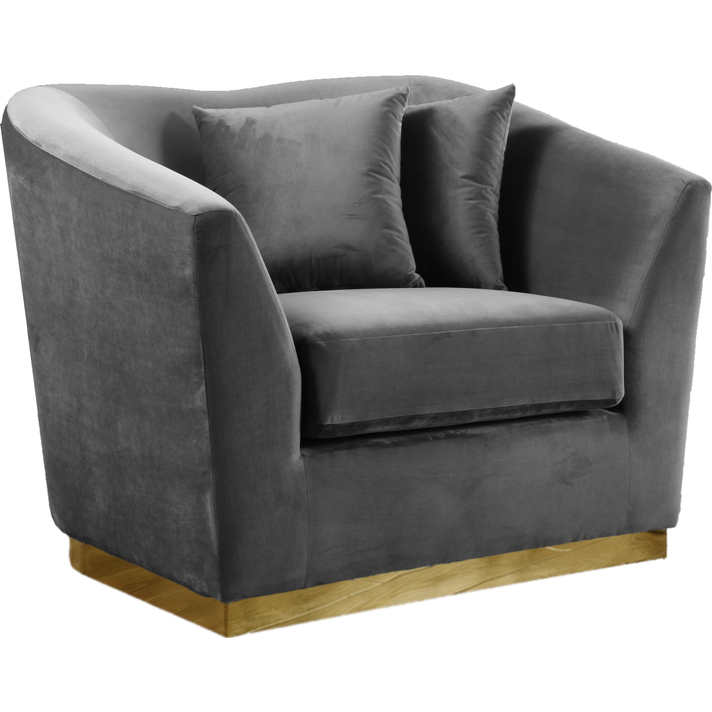 Meridian Arabella Grey Velvet Chair