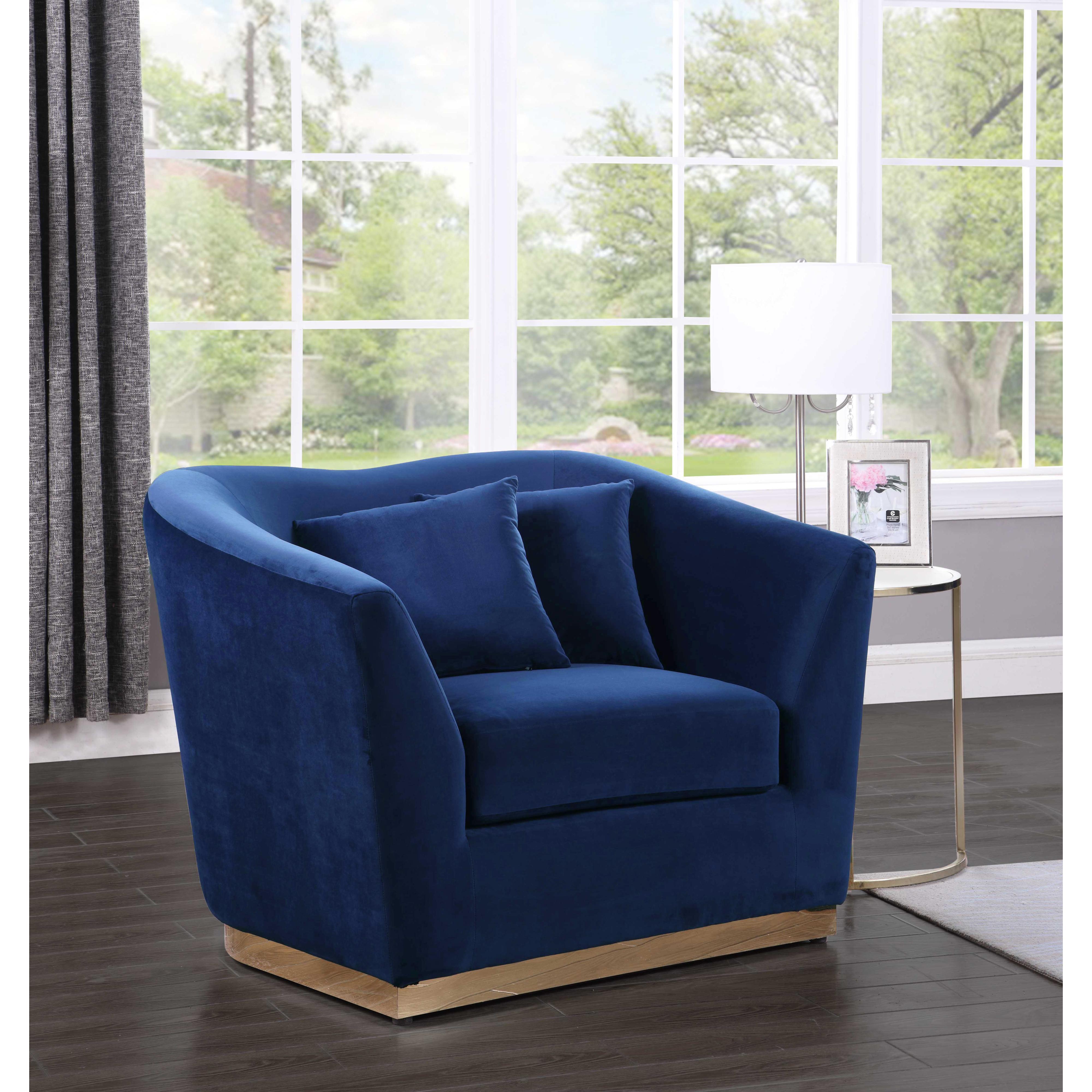 Meridian Arabella Navy Velvet Chair