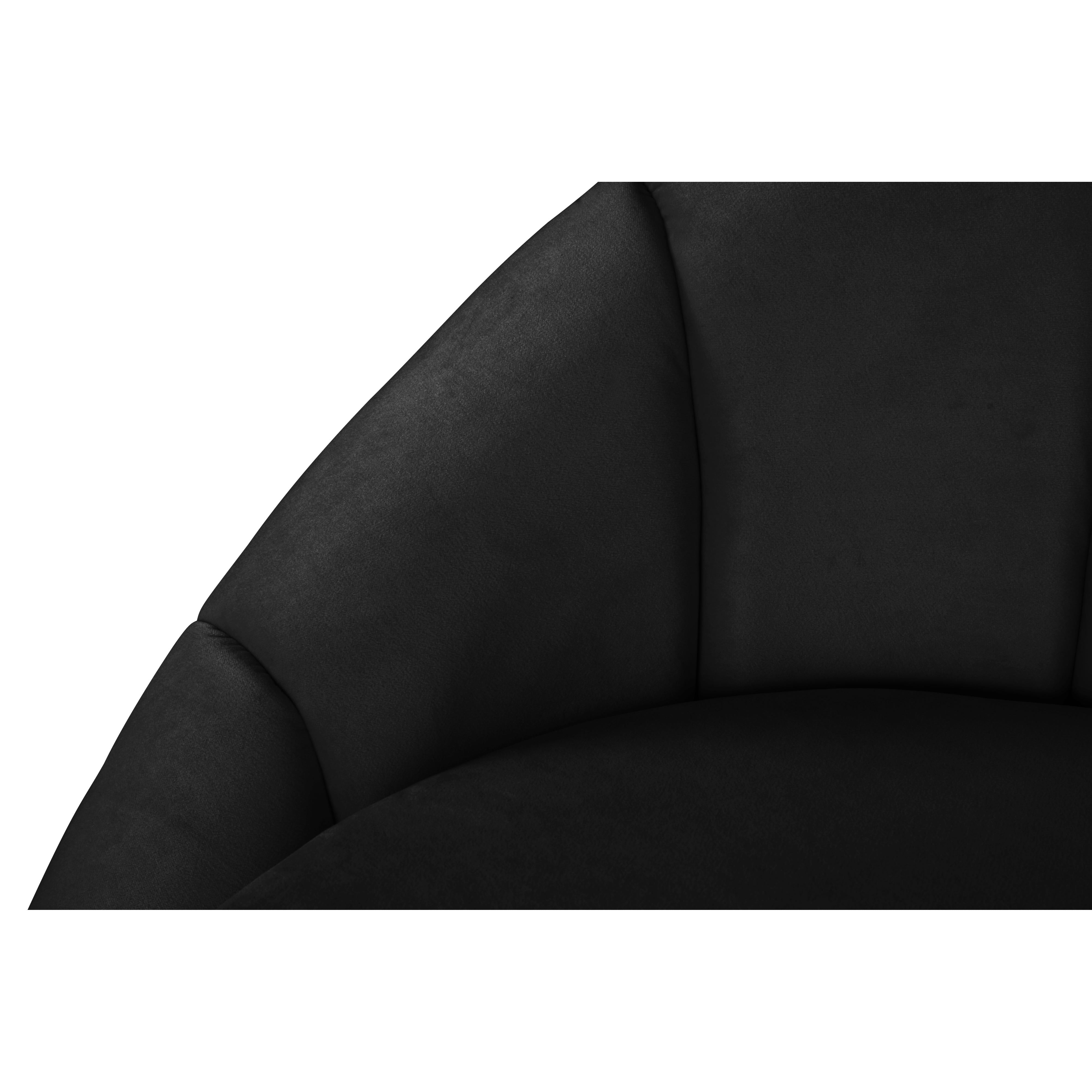 Meridian Shelly Black Velvet Chair