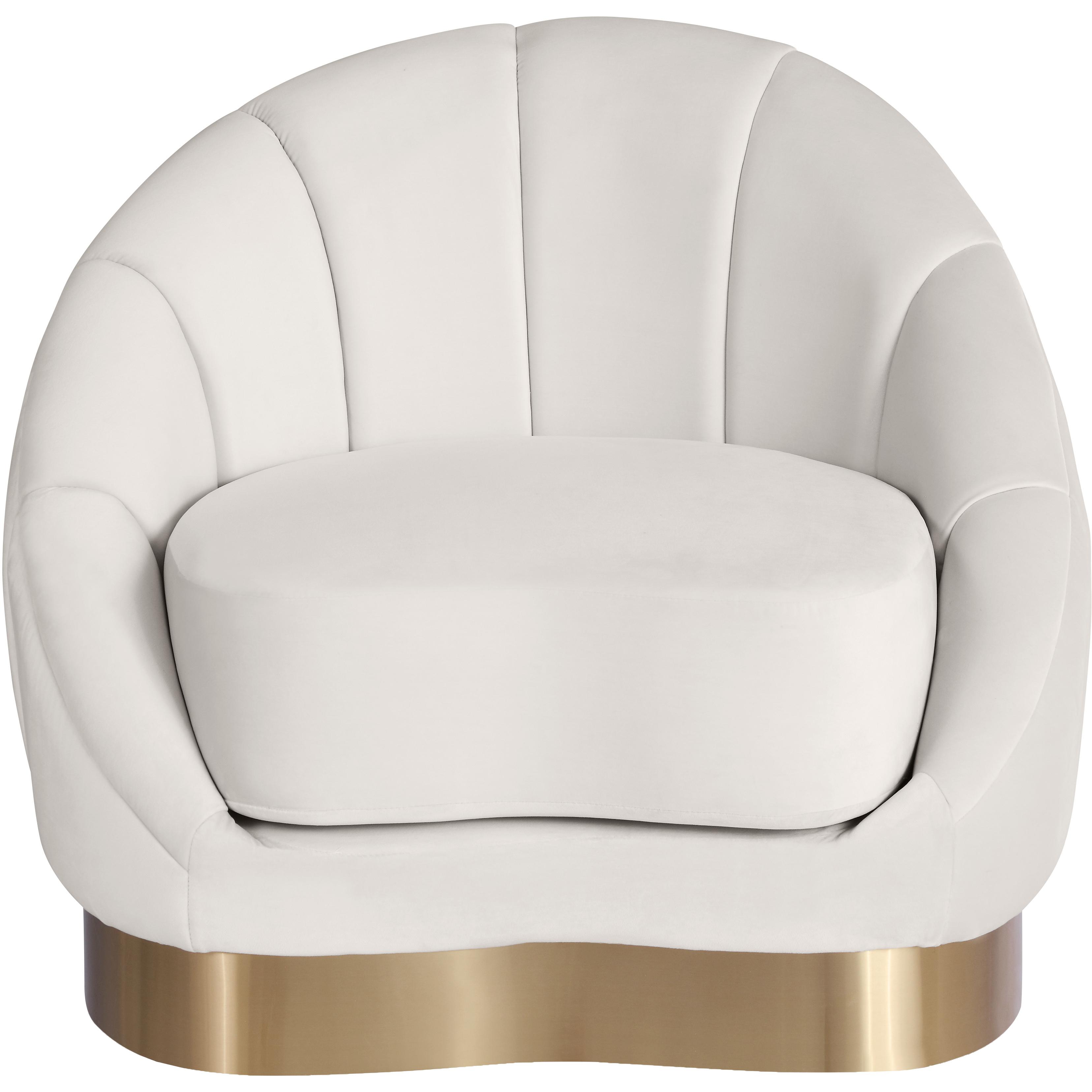 Meridian Shelly Cream Velvet Chair