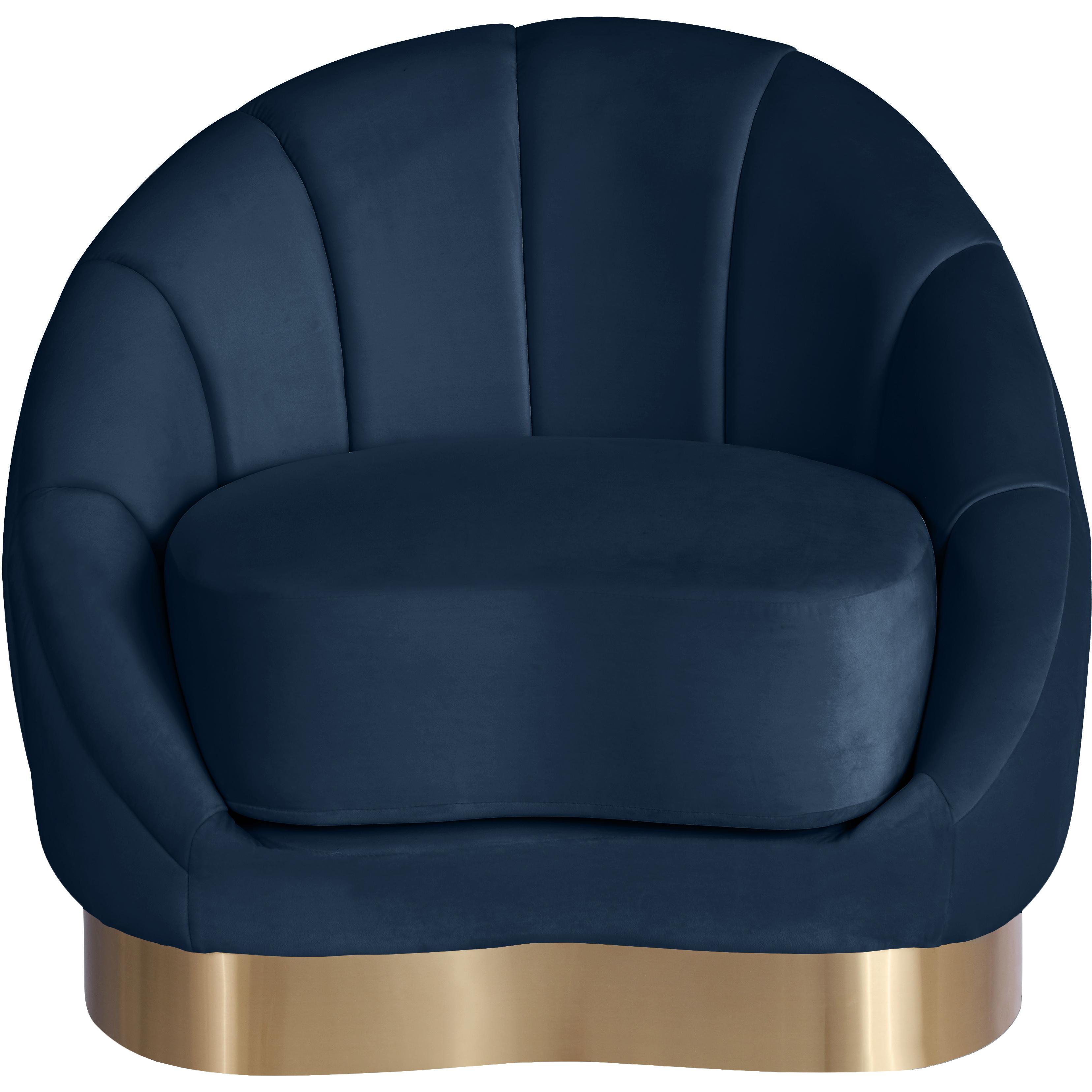 Meridian Shelly Navy Velvet Chair