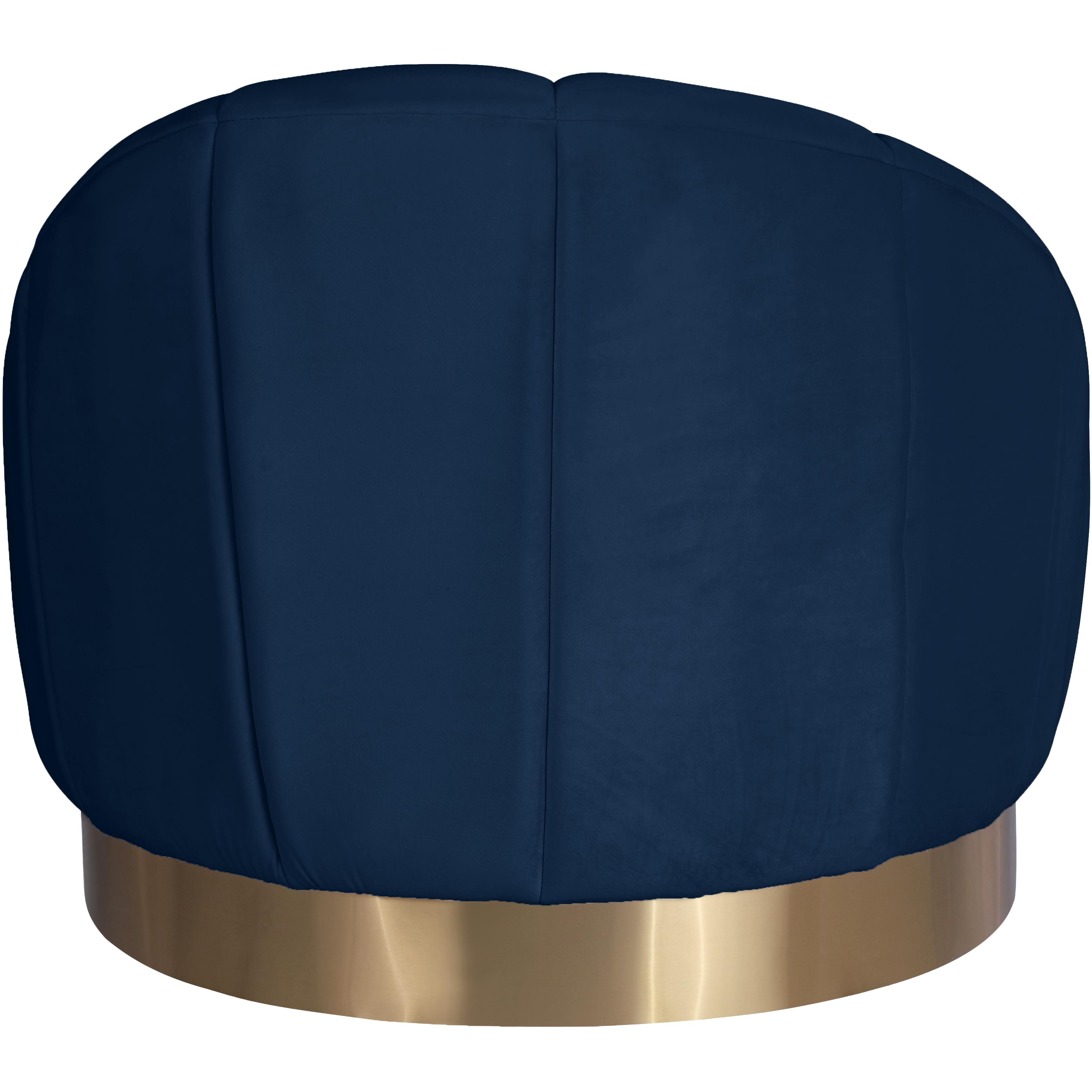 Meridian Shelly Navy Velvet Chair