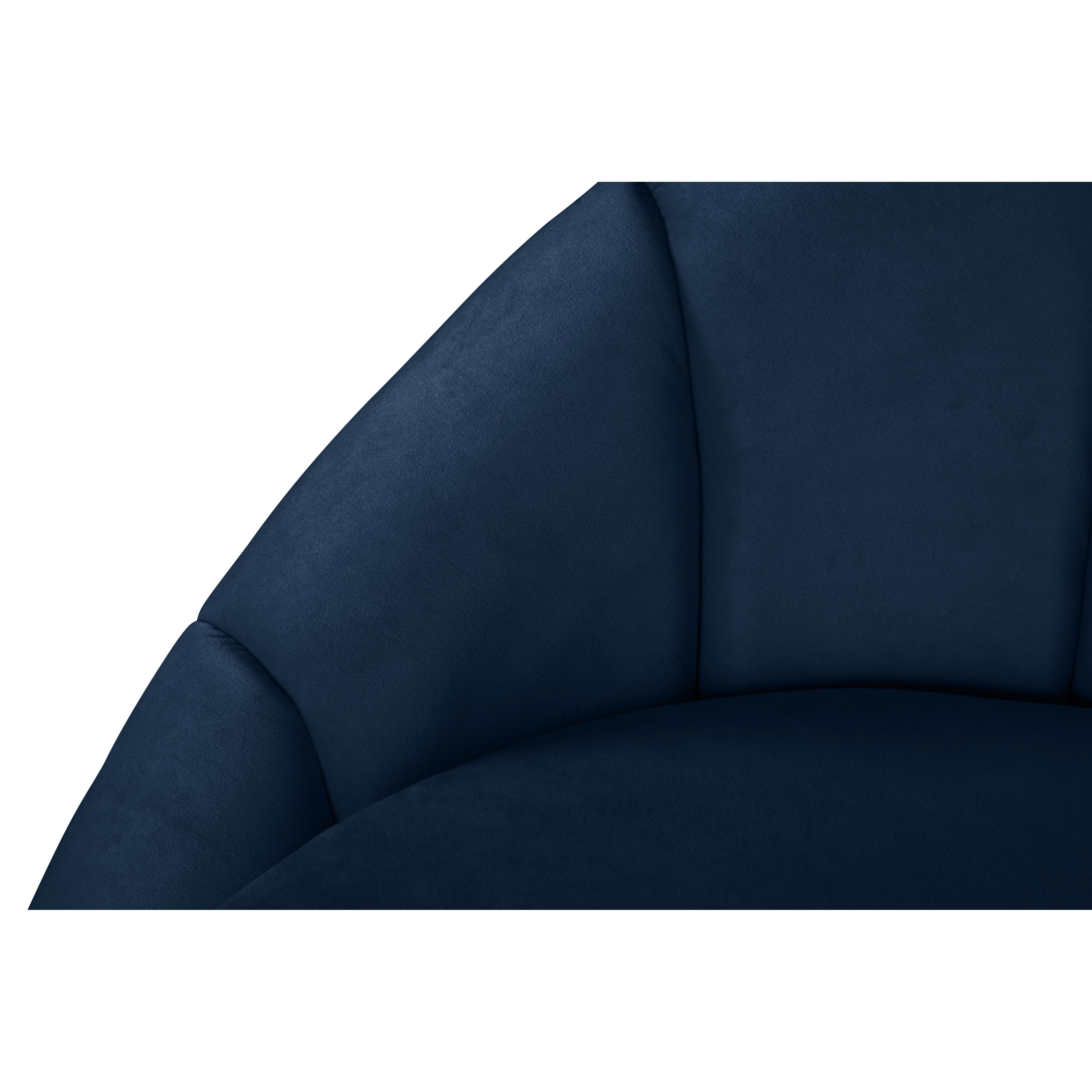 Meridian Shelly Navy Velvet Chair