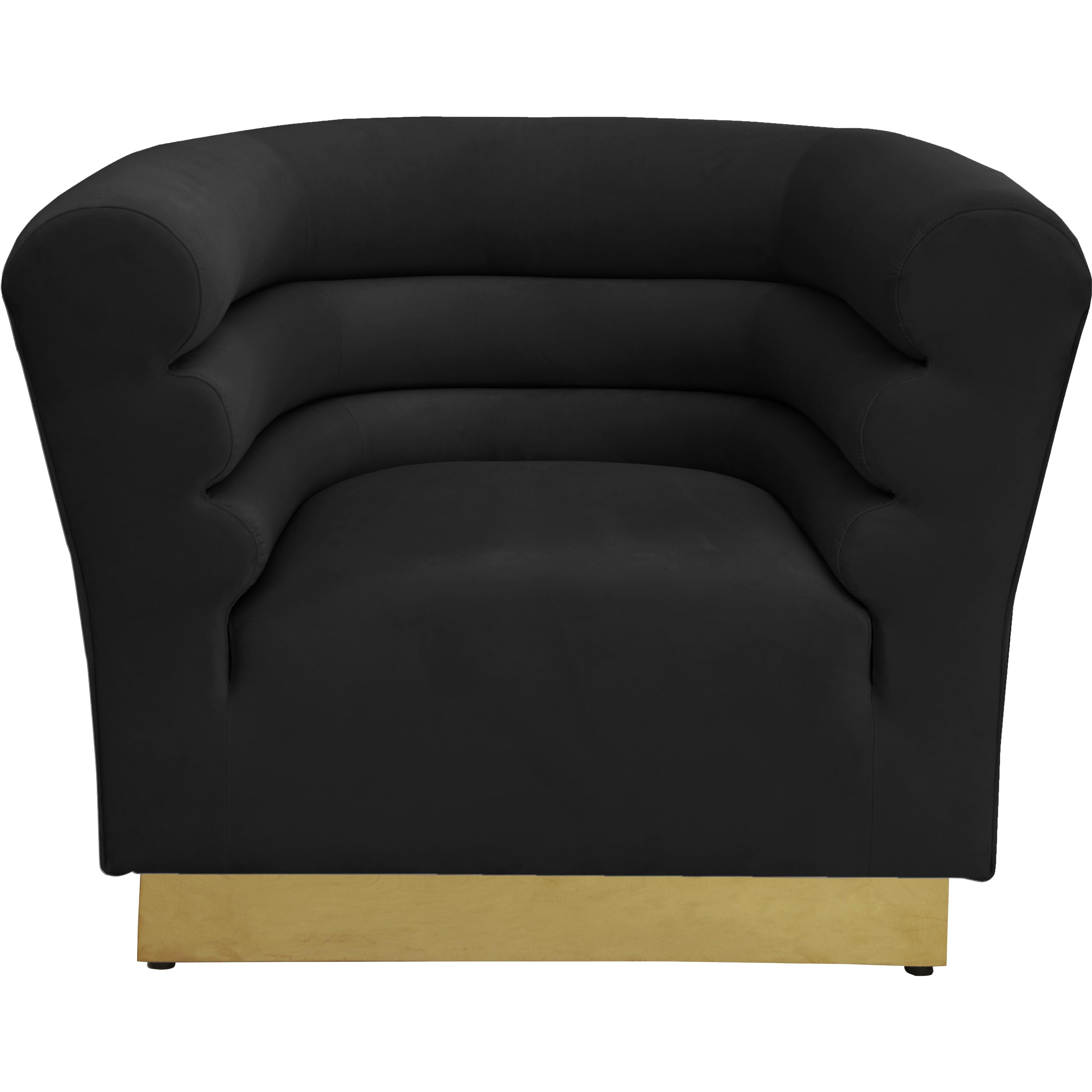 Meridian Bellini Black Velvet Chair