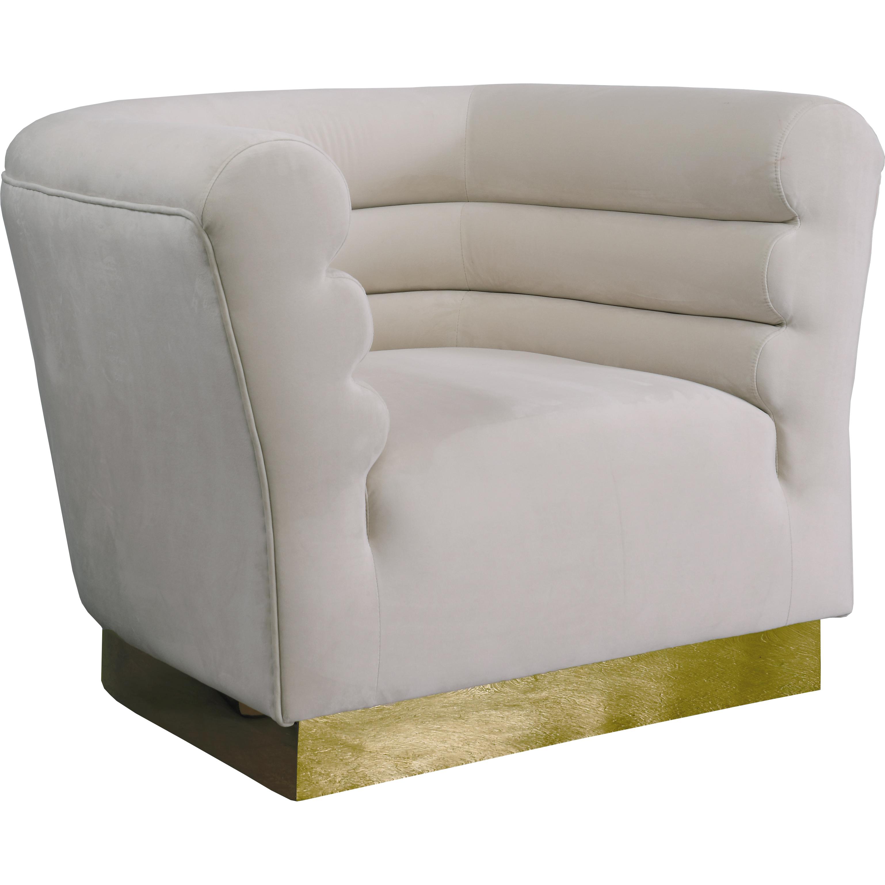 Meridian Bellini Cream Velvet Chair