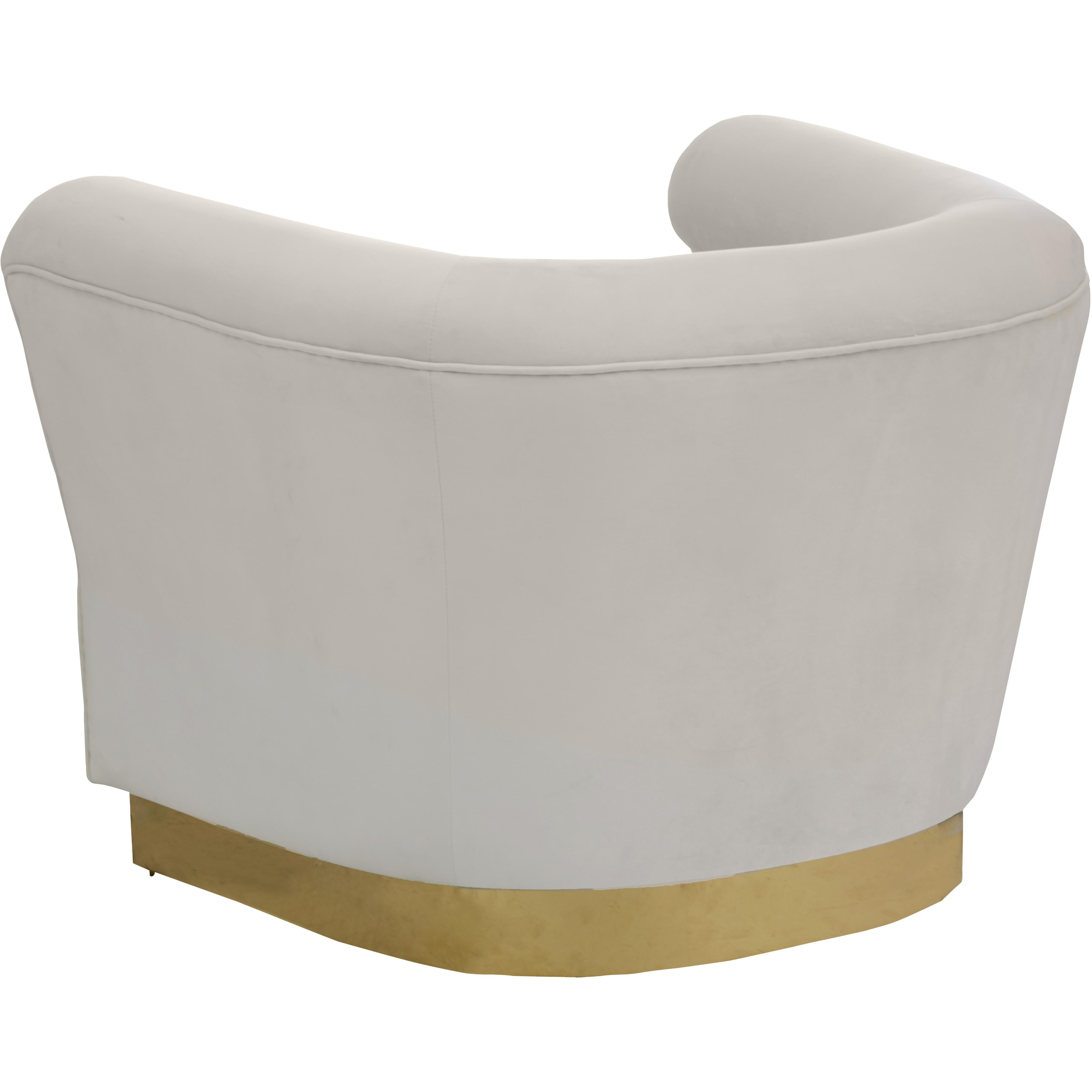 Meridian Bellini Cream Velvet Chair