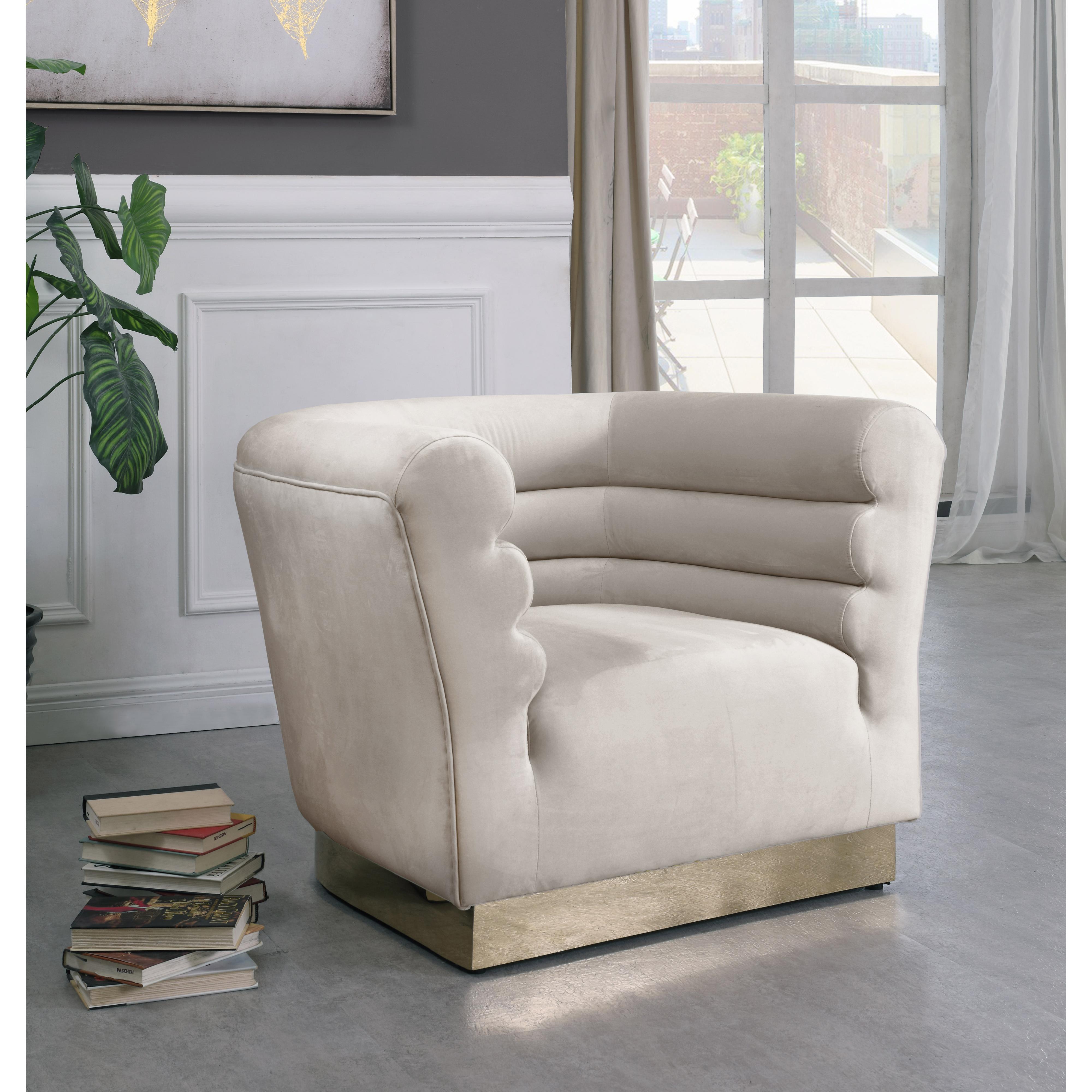 Meridian Bellini Cream Velvet Chair