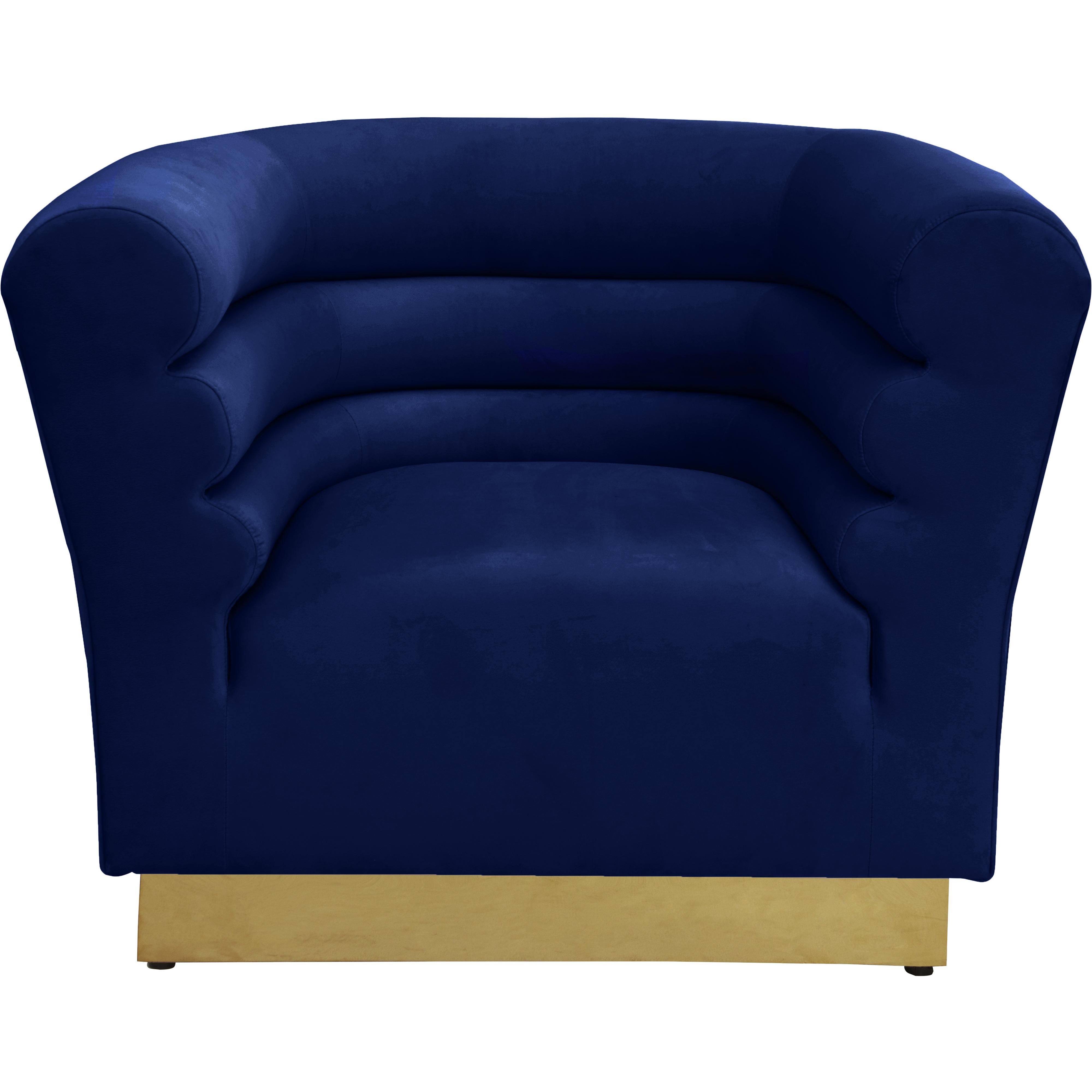 Meridian Bellini Navy Velvet Chair