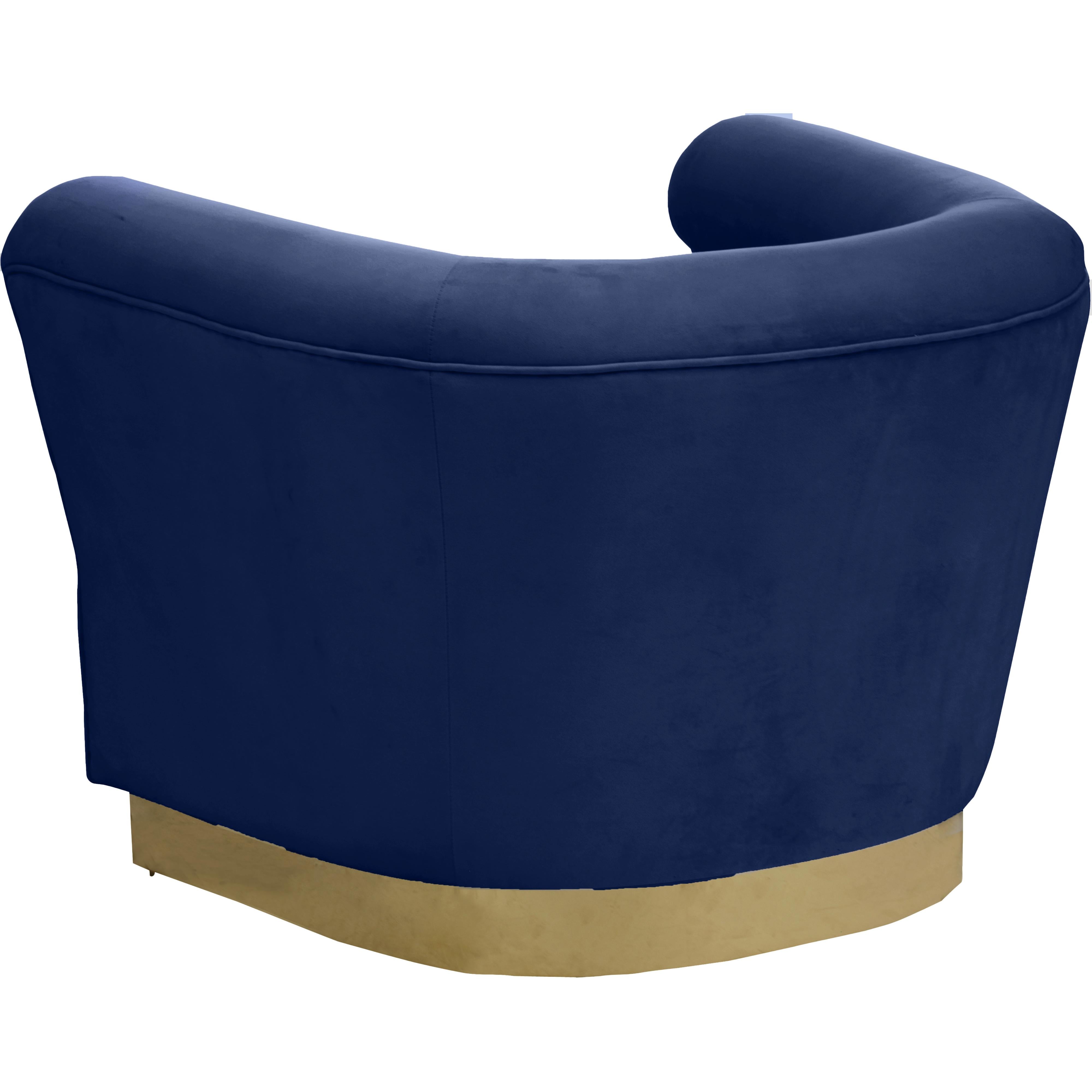 Meridian Bellini Navy Velvet Chair