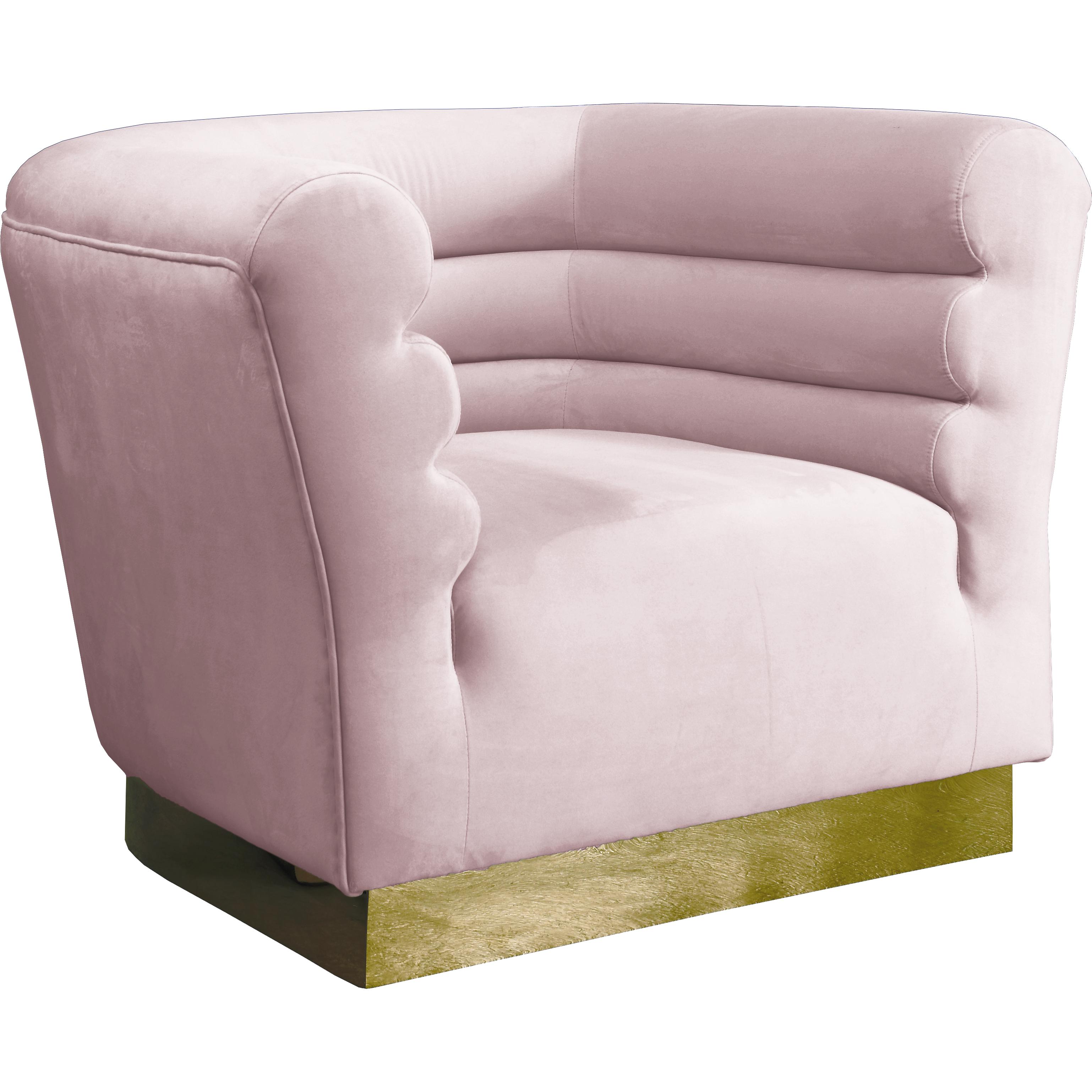 Meridian Bellini Pink Velvet Chair