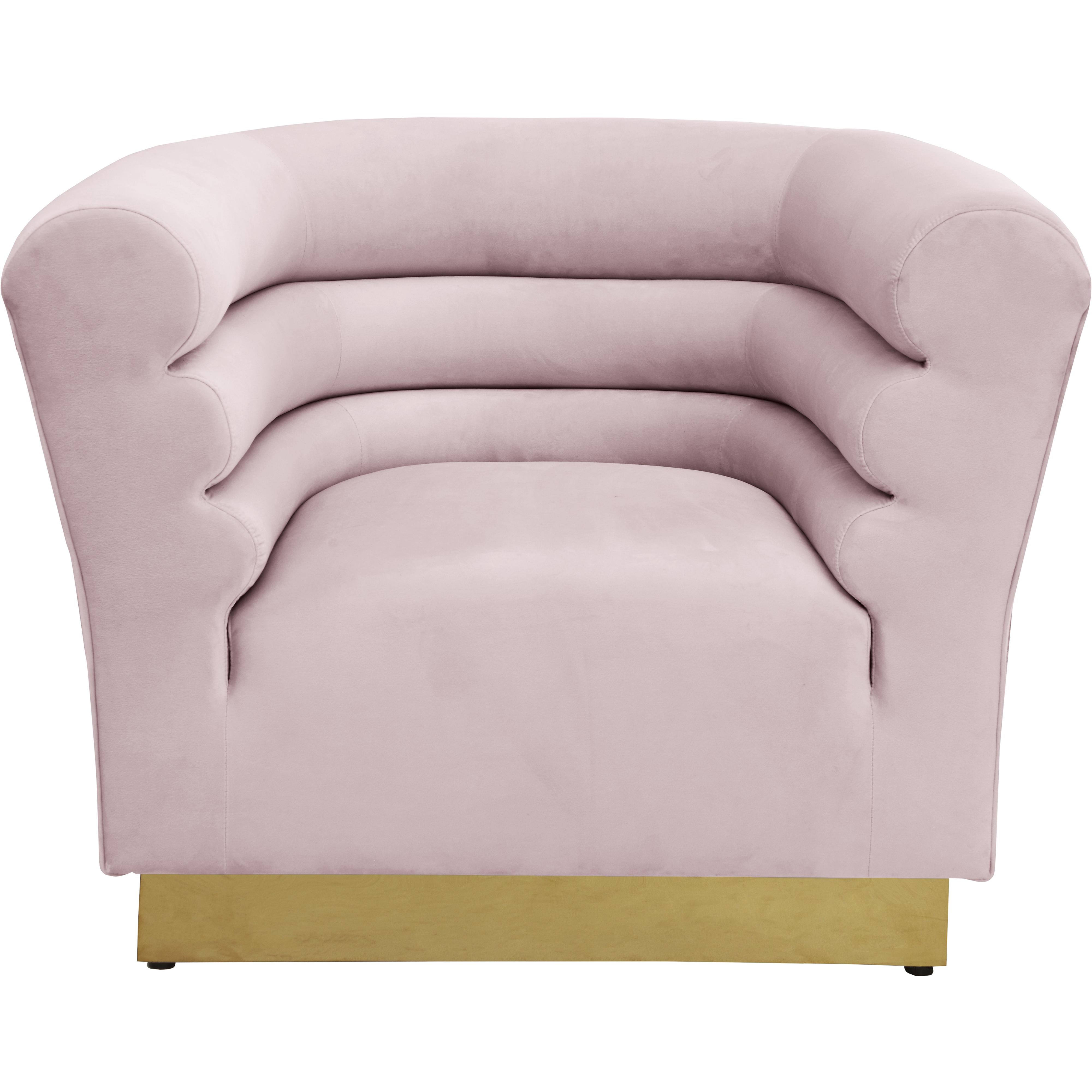 Meridian Bellini Pink Velvet Chair