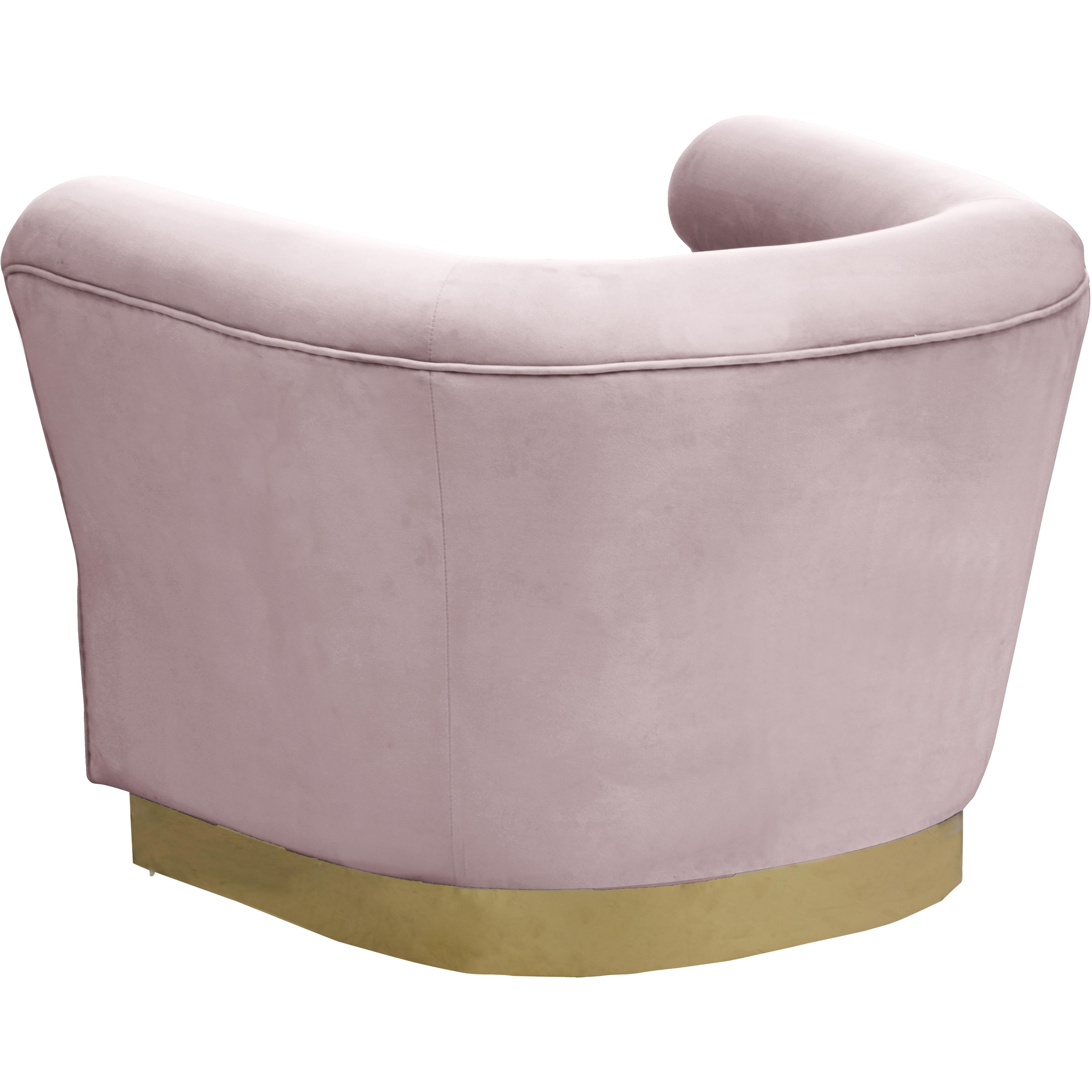 Meridian Bellini Pink Velvet Chair