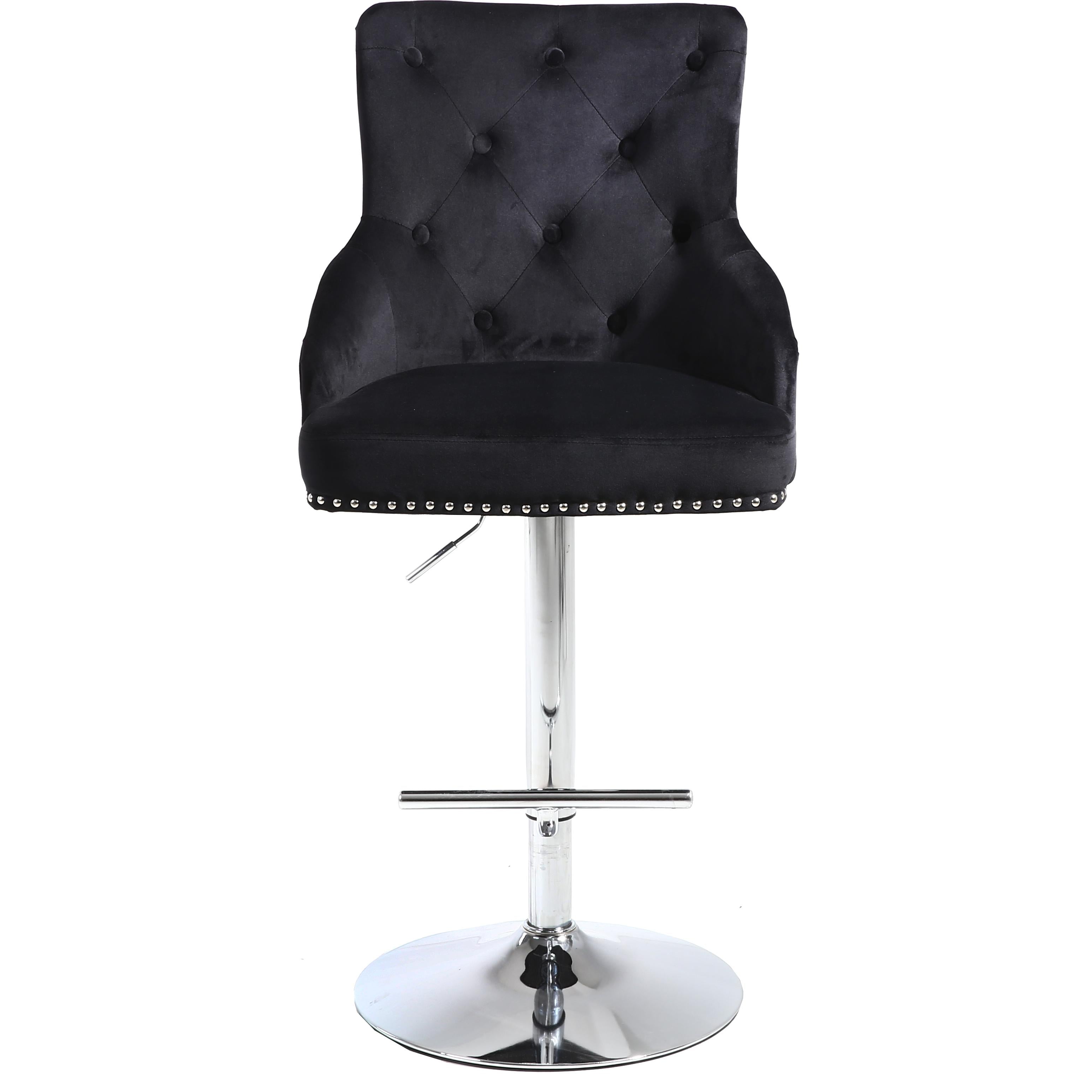 Meridian Claude Black Velvet Adjustable Stool