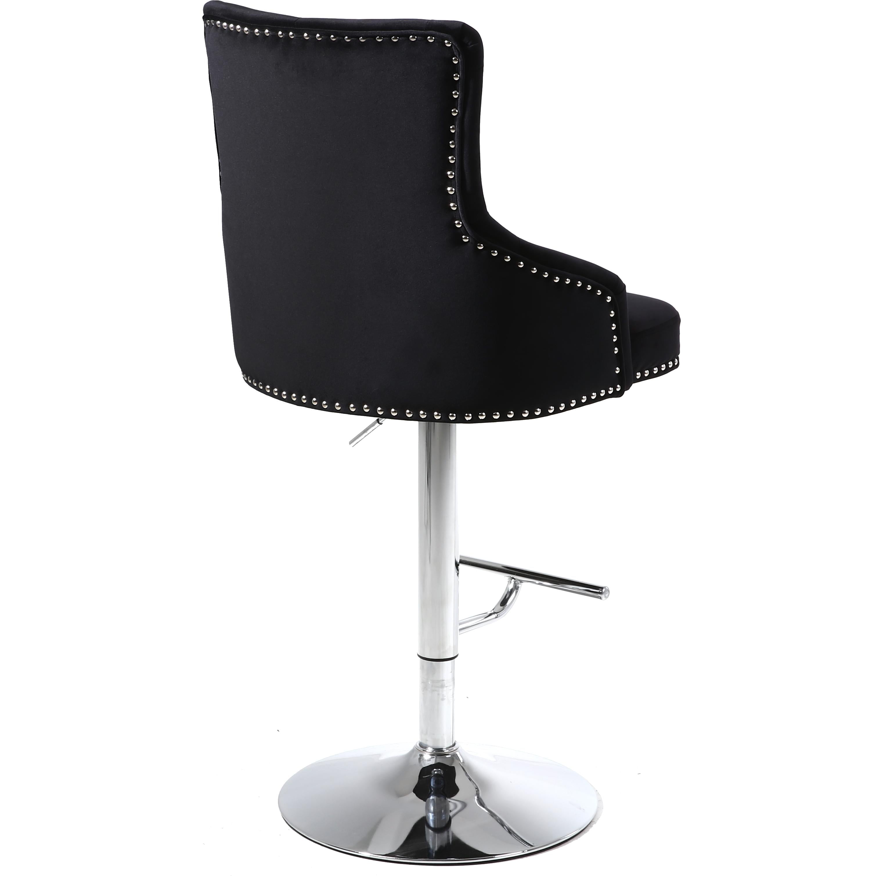 Meridian Claude Black Velvet Adjustable Stool