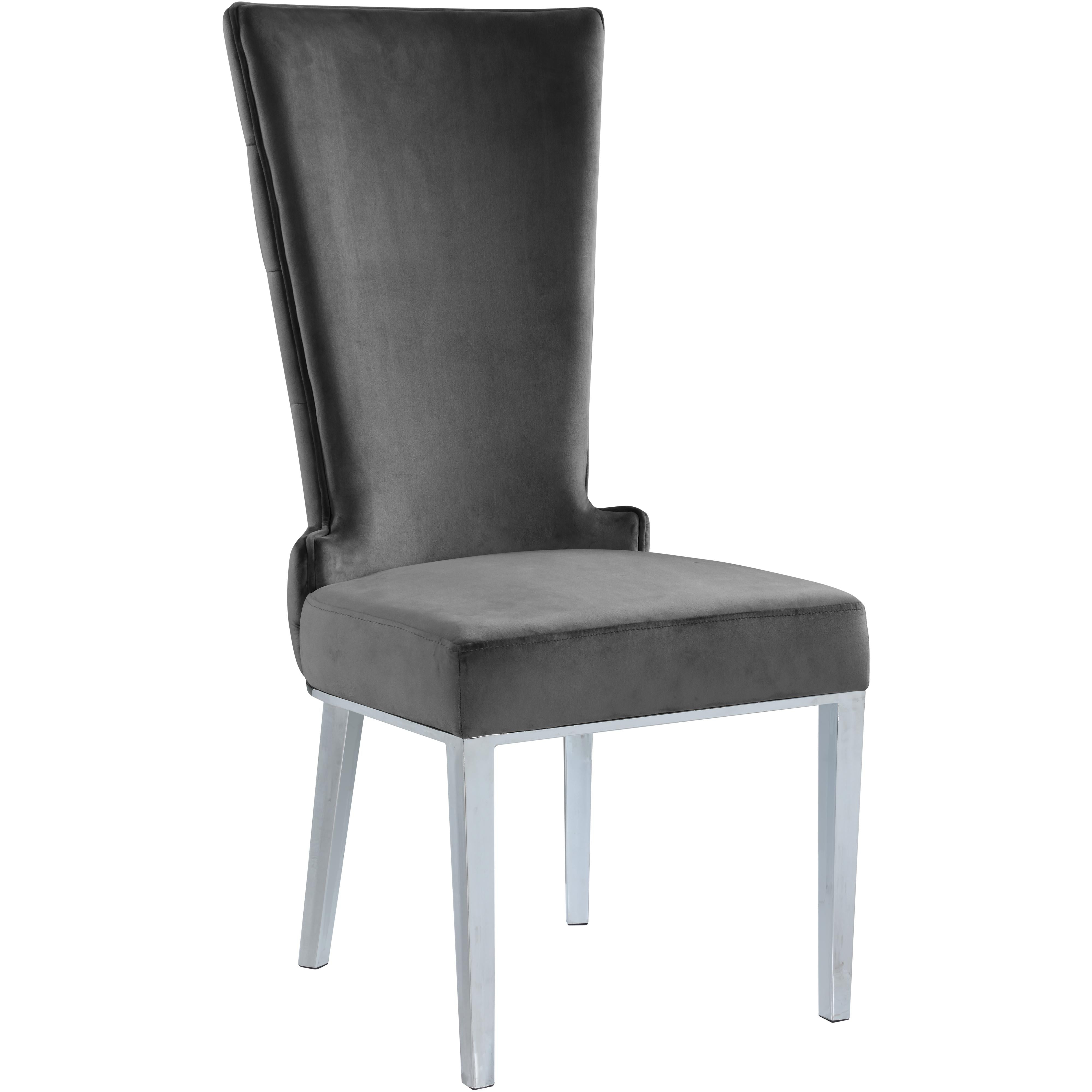 Meridian Serafina Grey Velvet Dining Chair