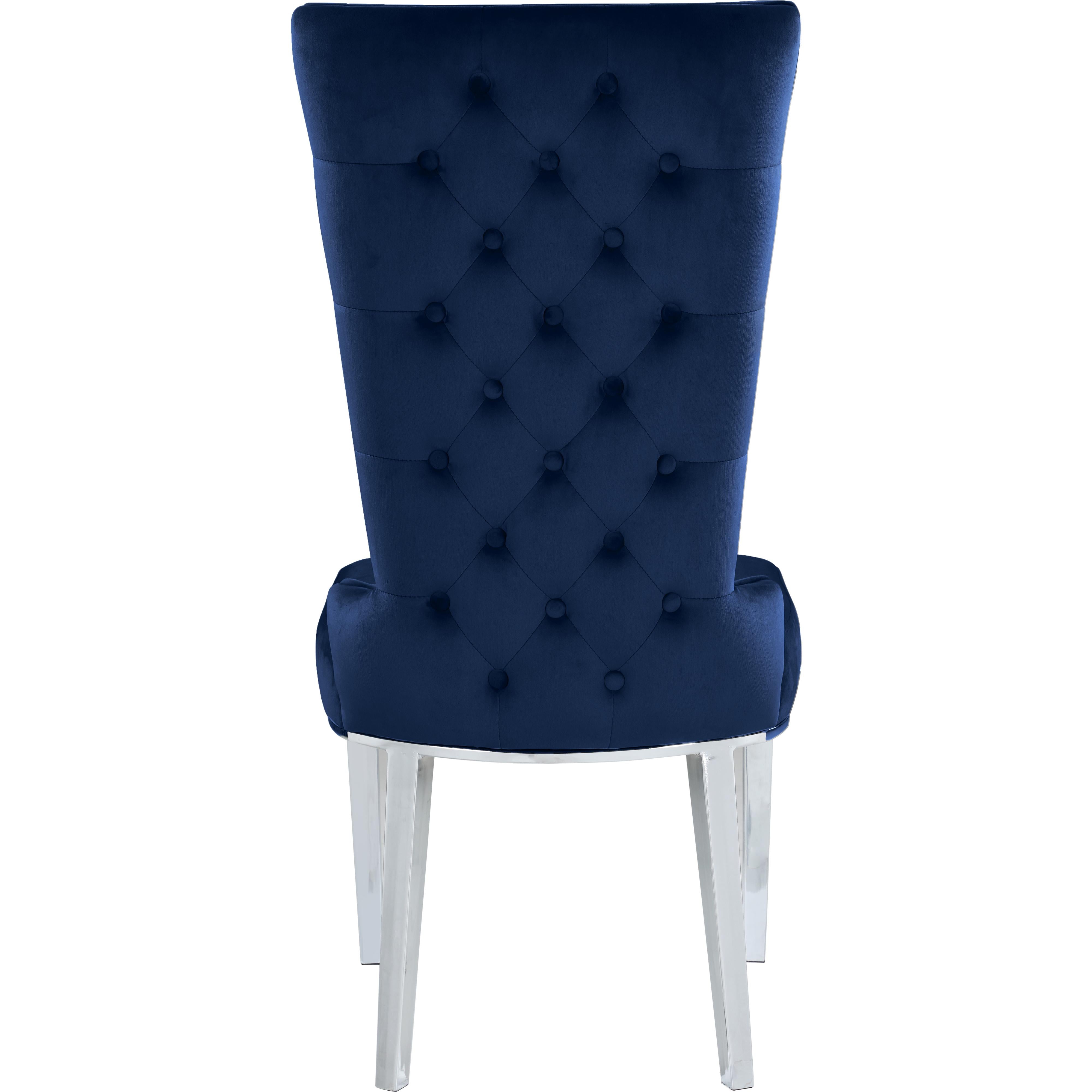 Meridian Serafina Navy Velvet Dining Chair