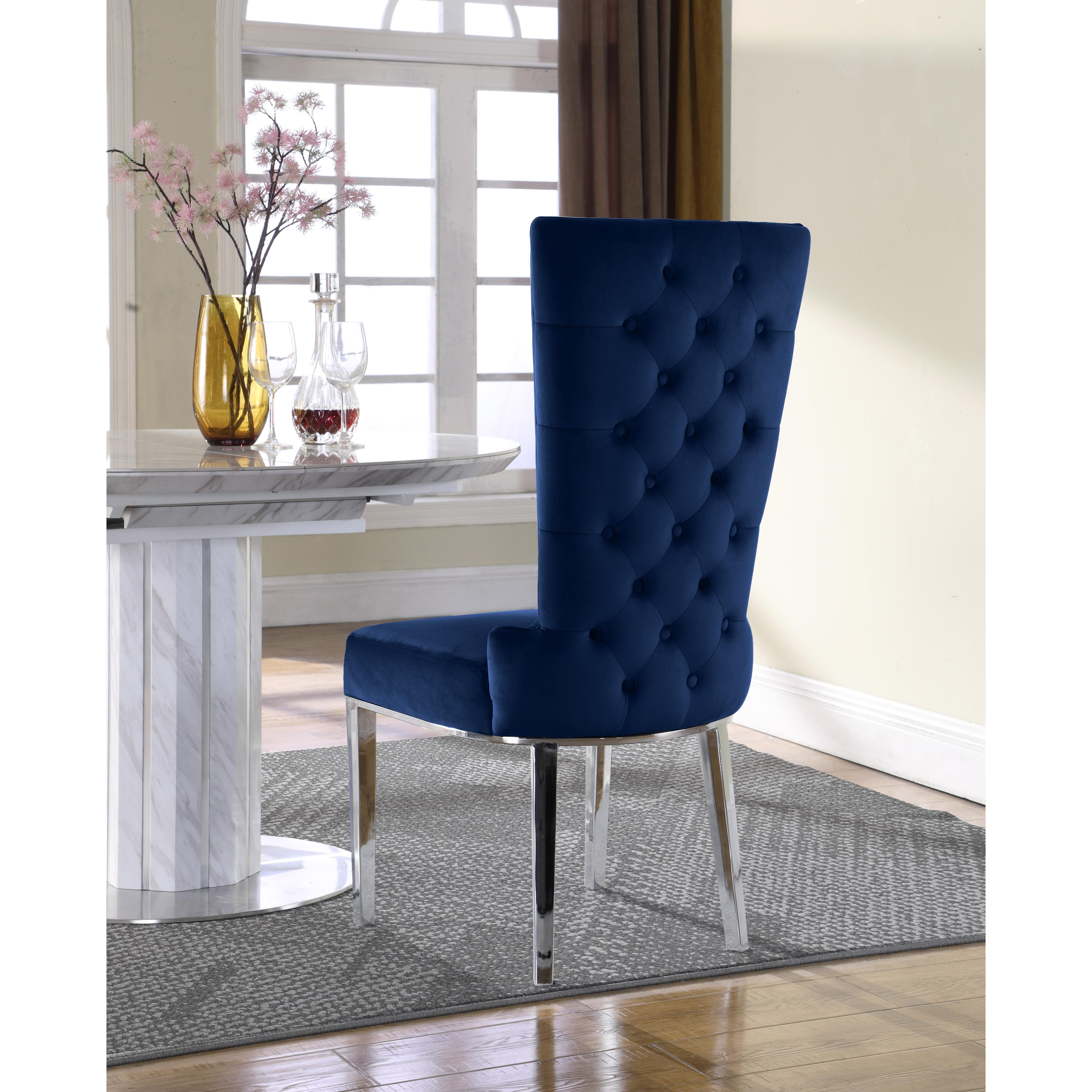 Meridian Serafina Navy Velvet Dining Chair