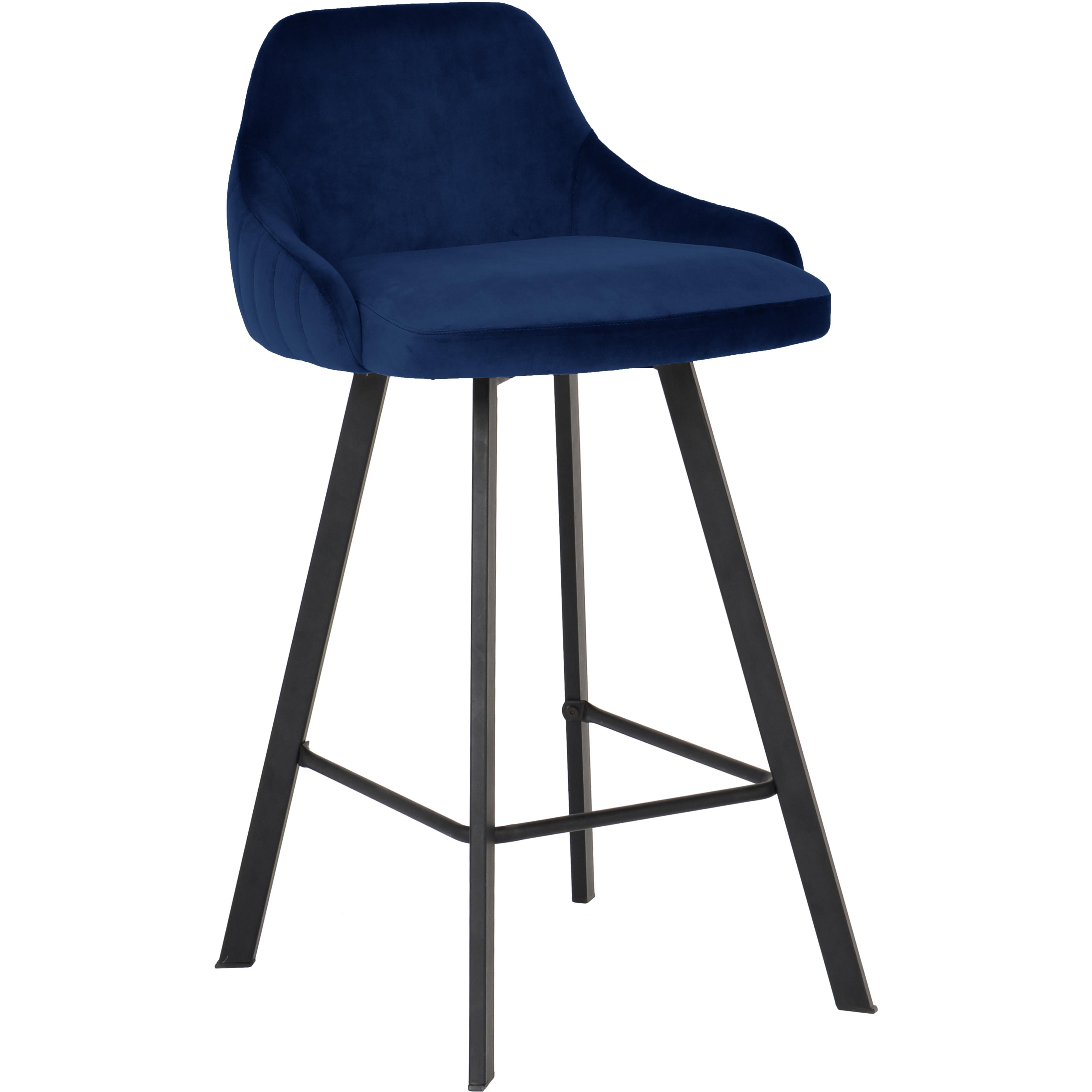 Meridian Viviene Navy Velvet Stool