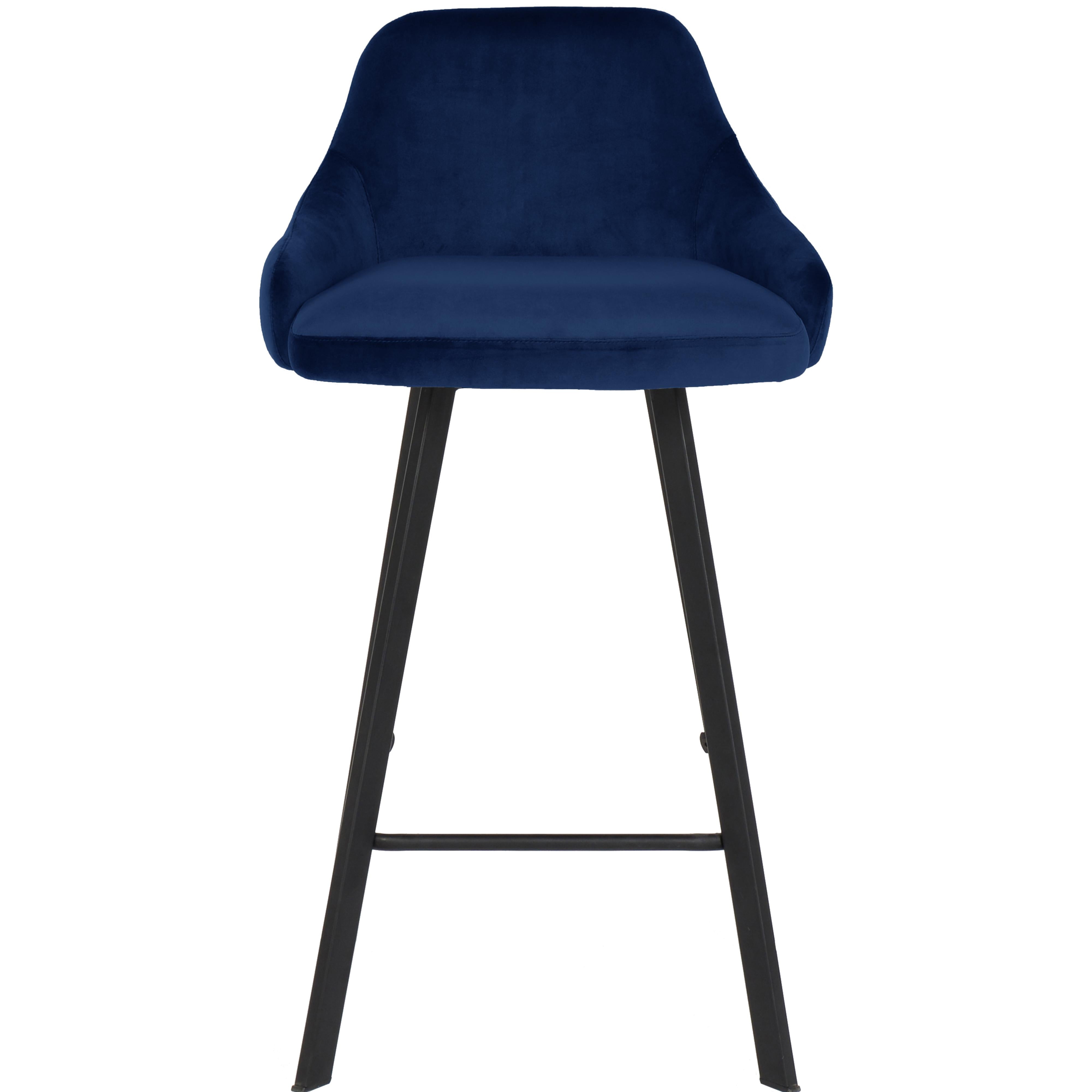 Meridian Viviene Navy Velvet Stool