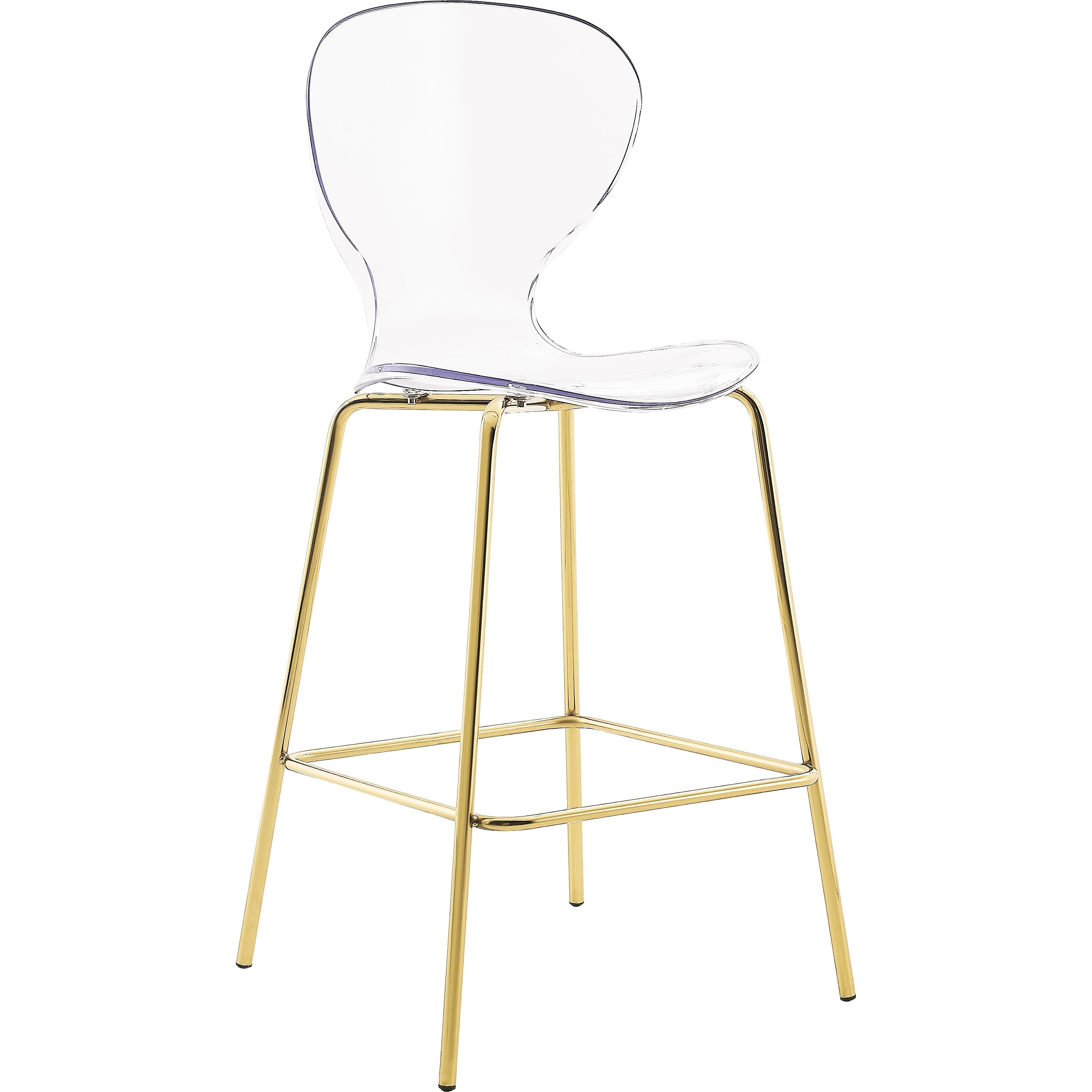 Meridian Clarion Gold Metal Stool