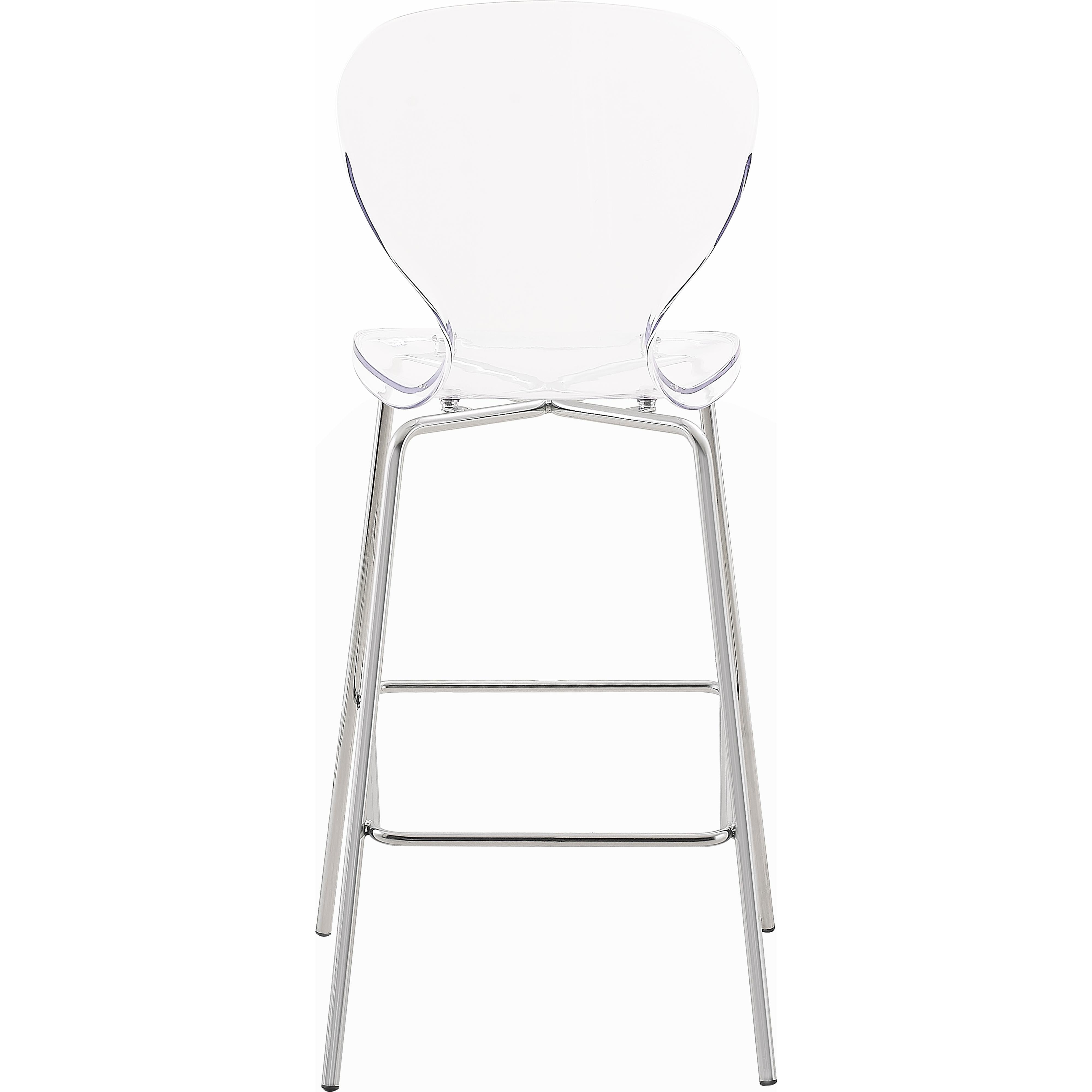 Meridian Clarion Chrome Metal Stool