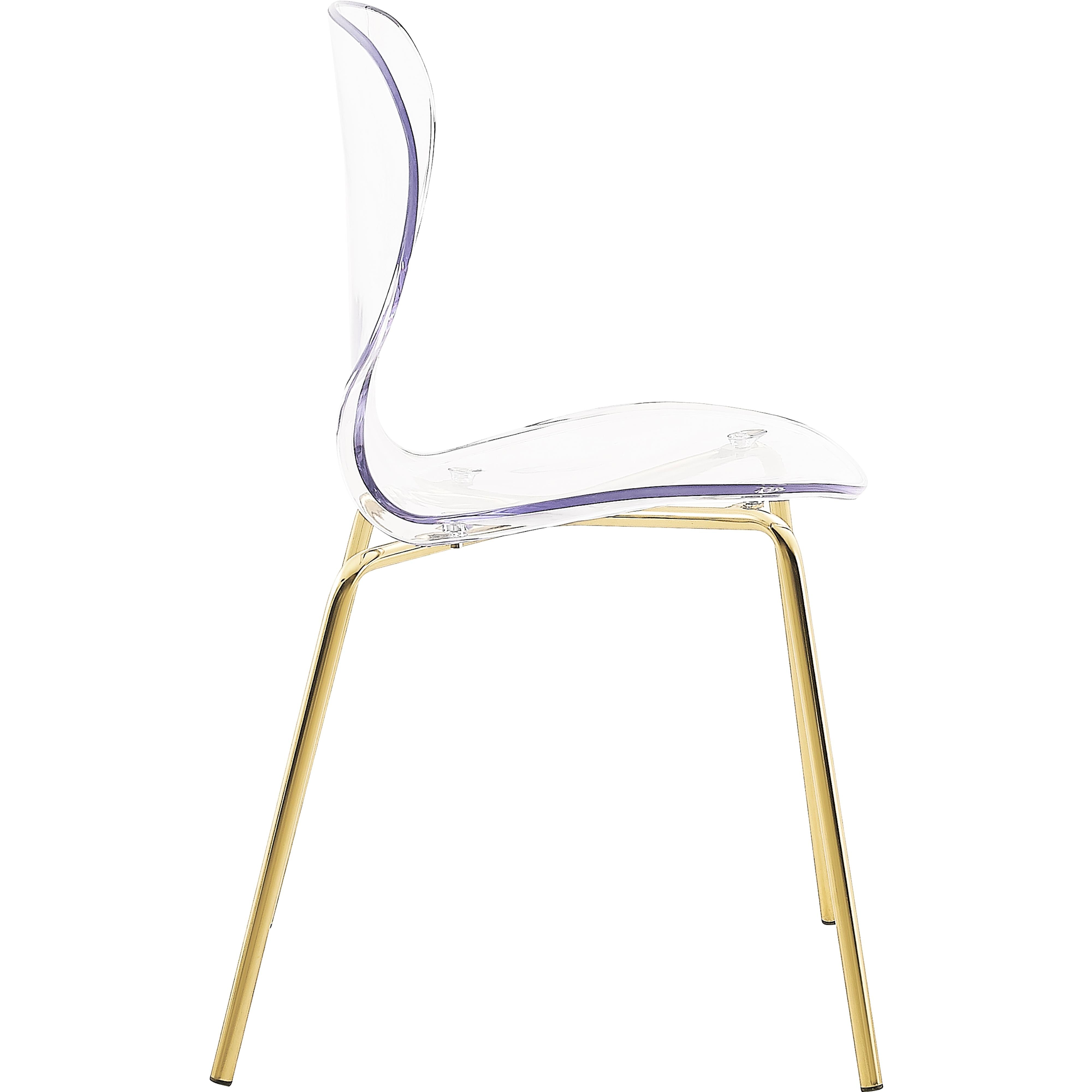 Meridian Clarion Gold Metal Dining Chair