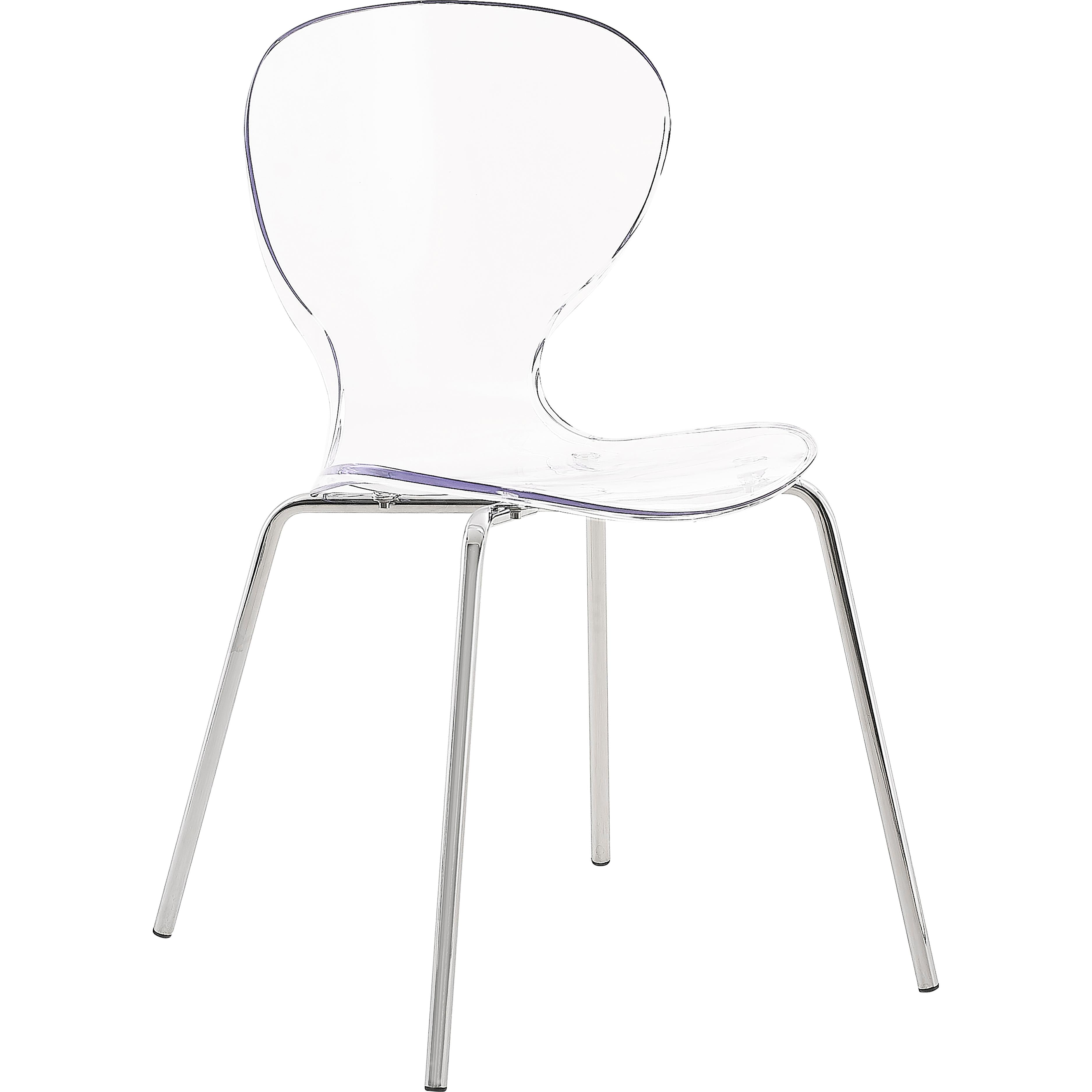 Meridian Clarion Chrome Metal Dining Chair