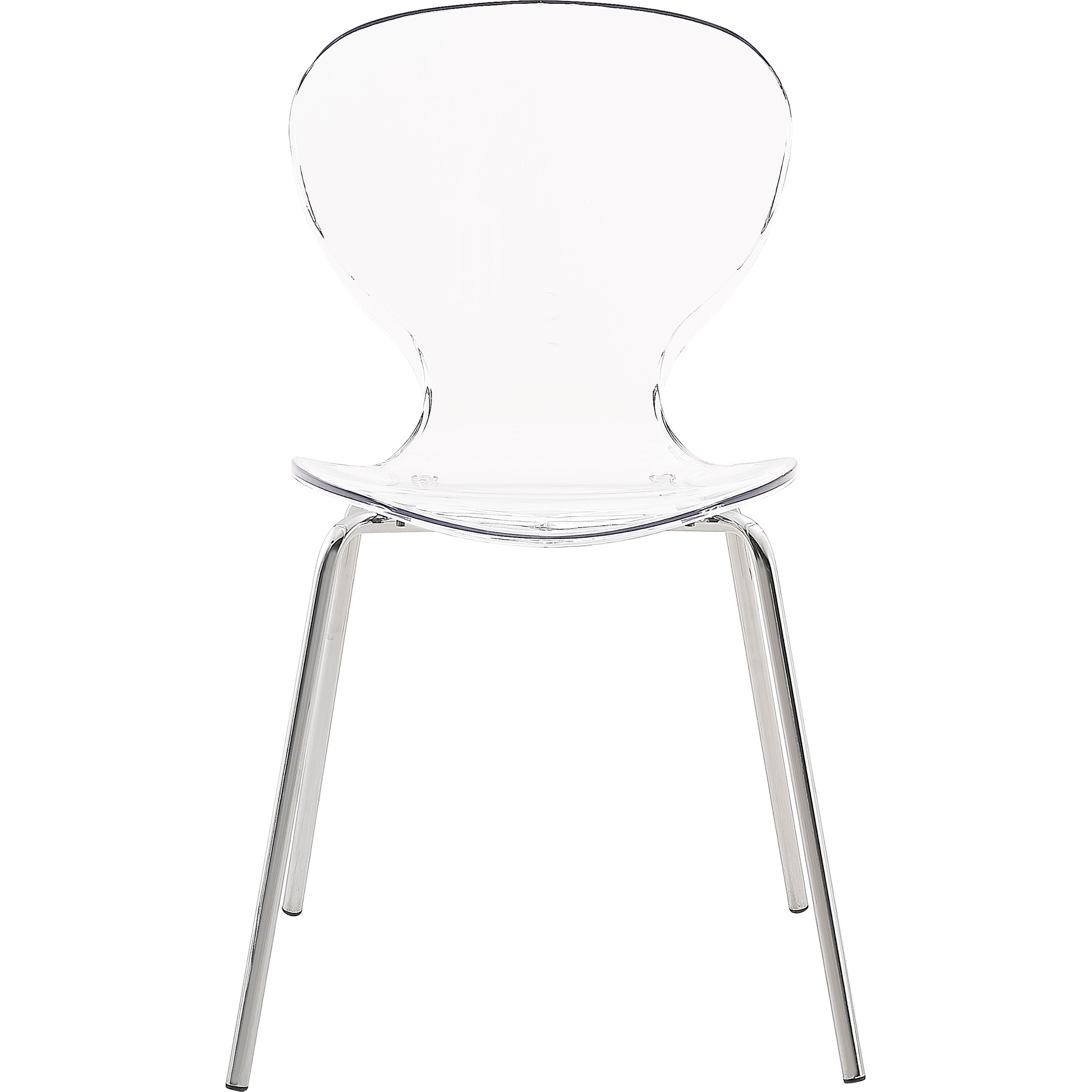 Meridian Clarion Chrome Metal Dining Chair