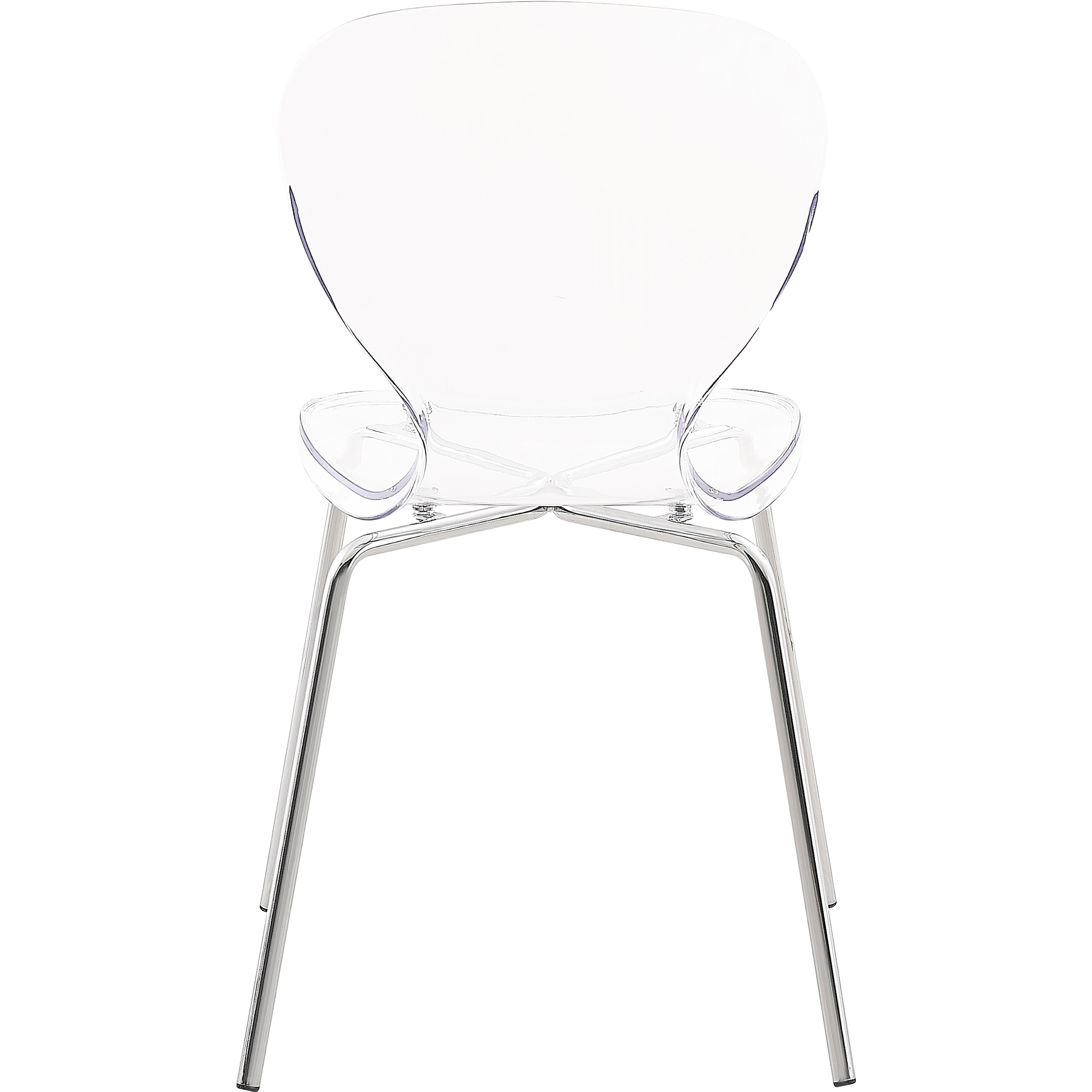 Meridian Clarion Chrome Metal Dining Chair