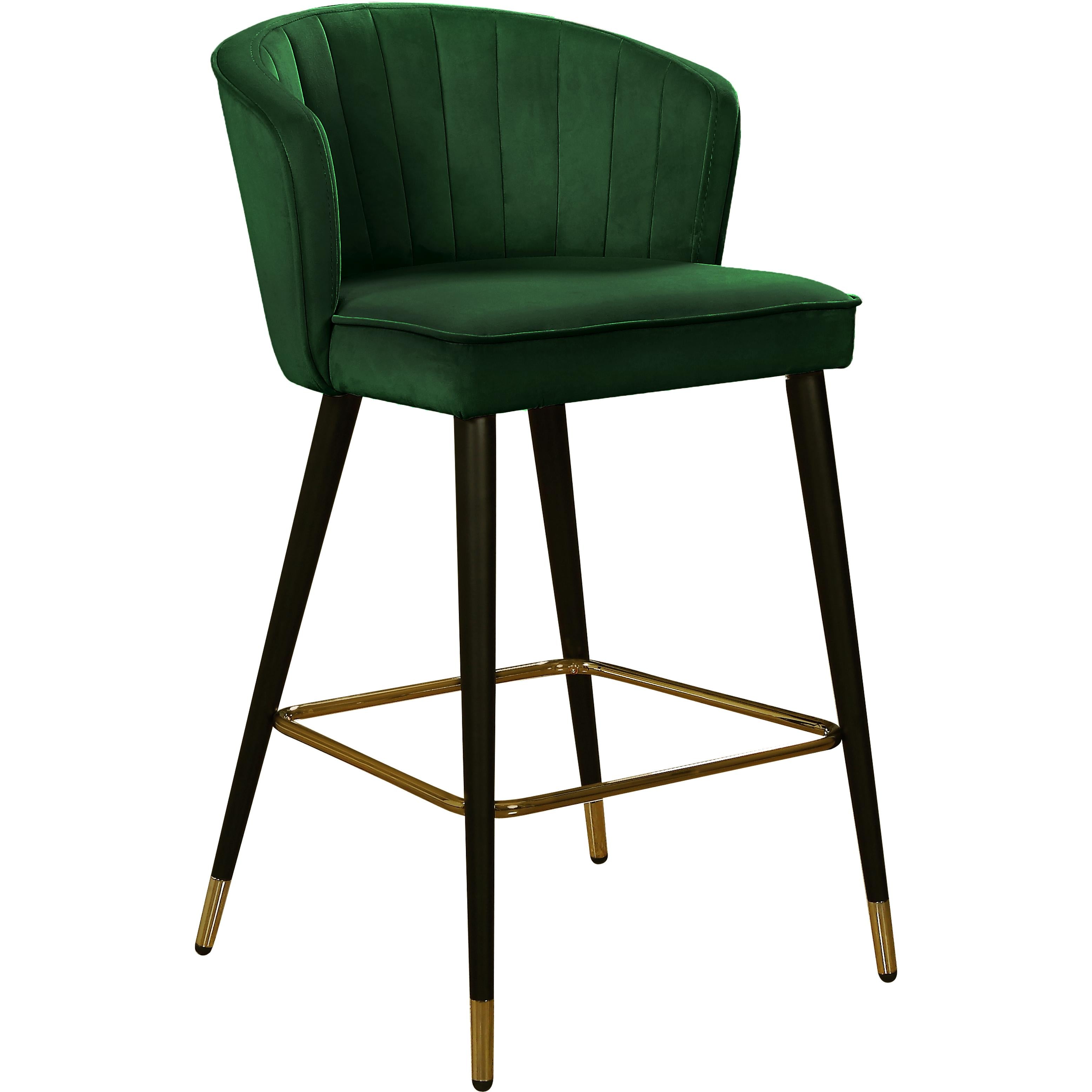 Meridian Cassie Green Velvet Stool