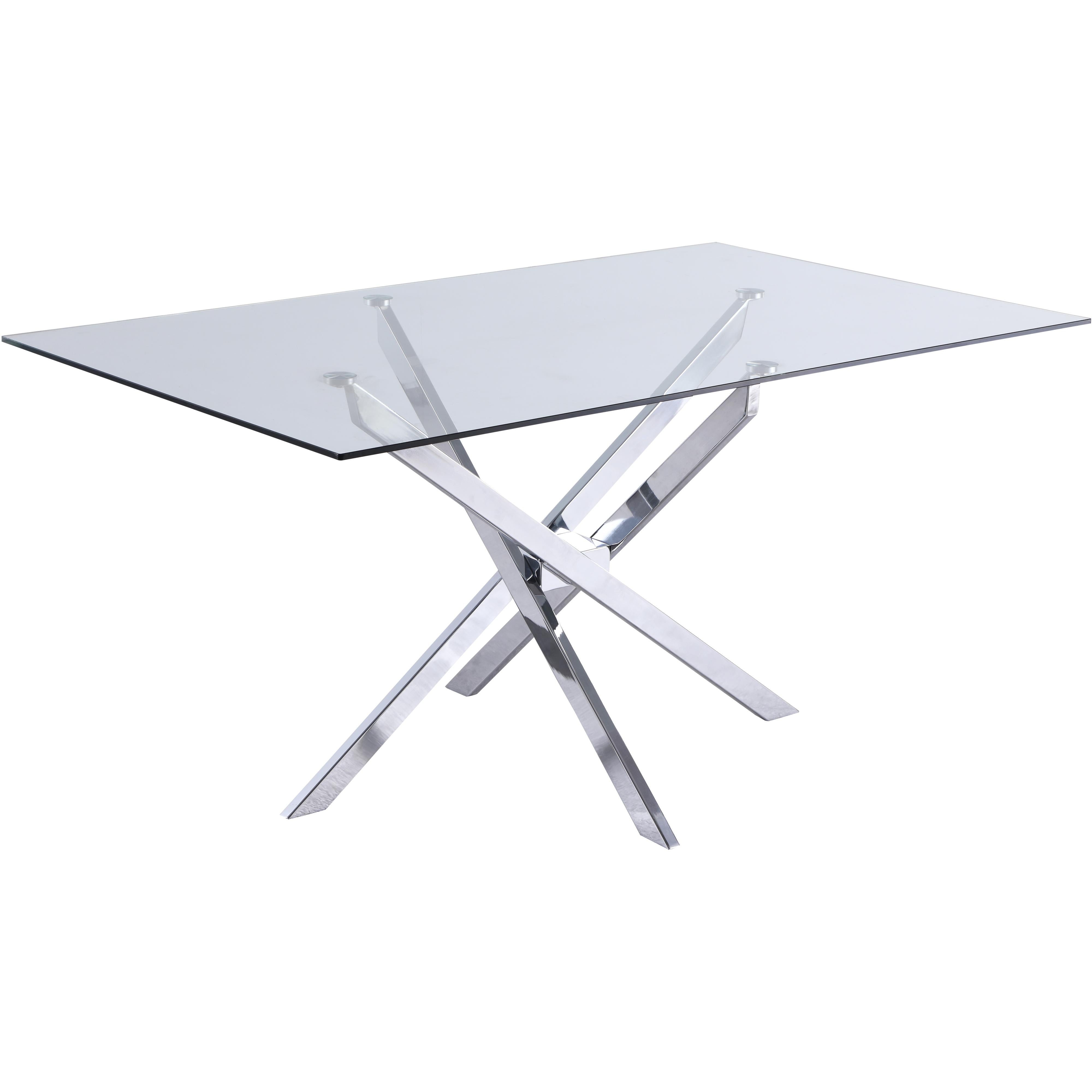 Meridian Xander Chrome Dining Table