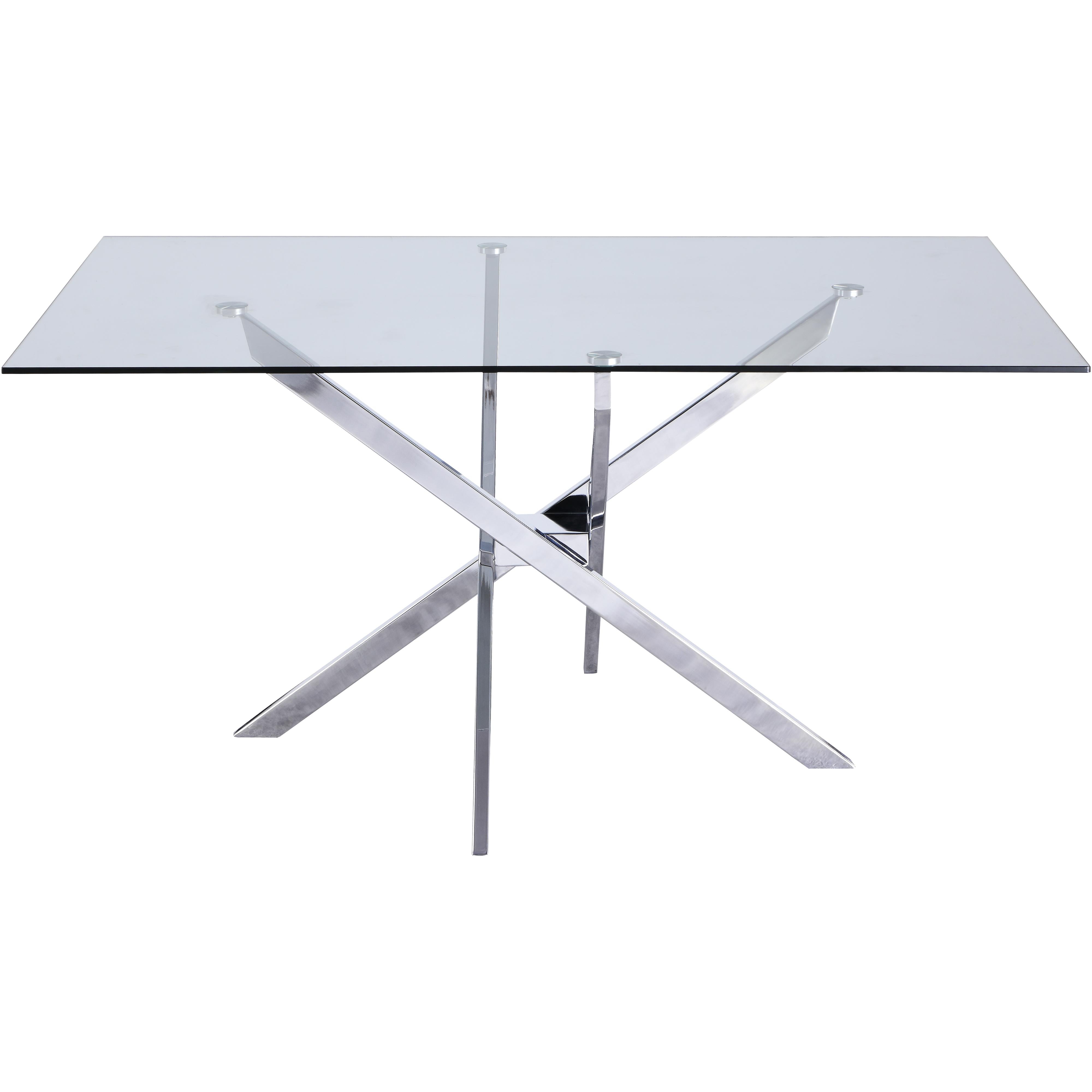 Meridian Xander Chrome Dining Table