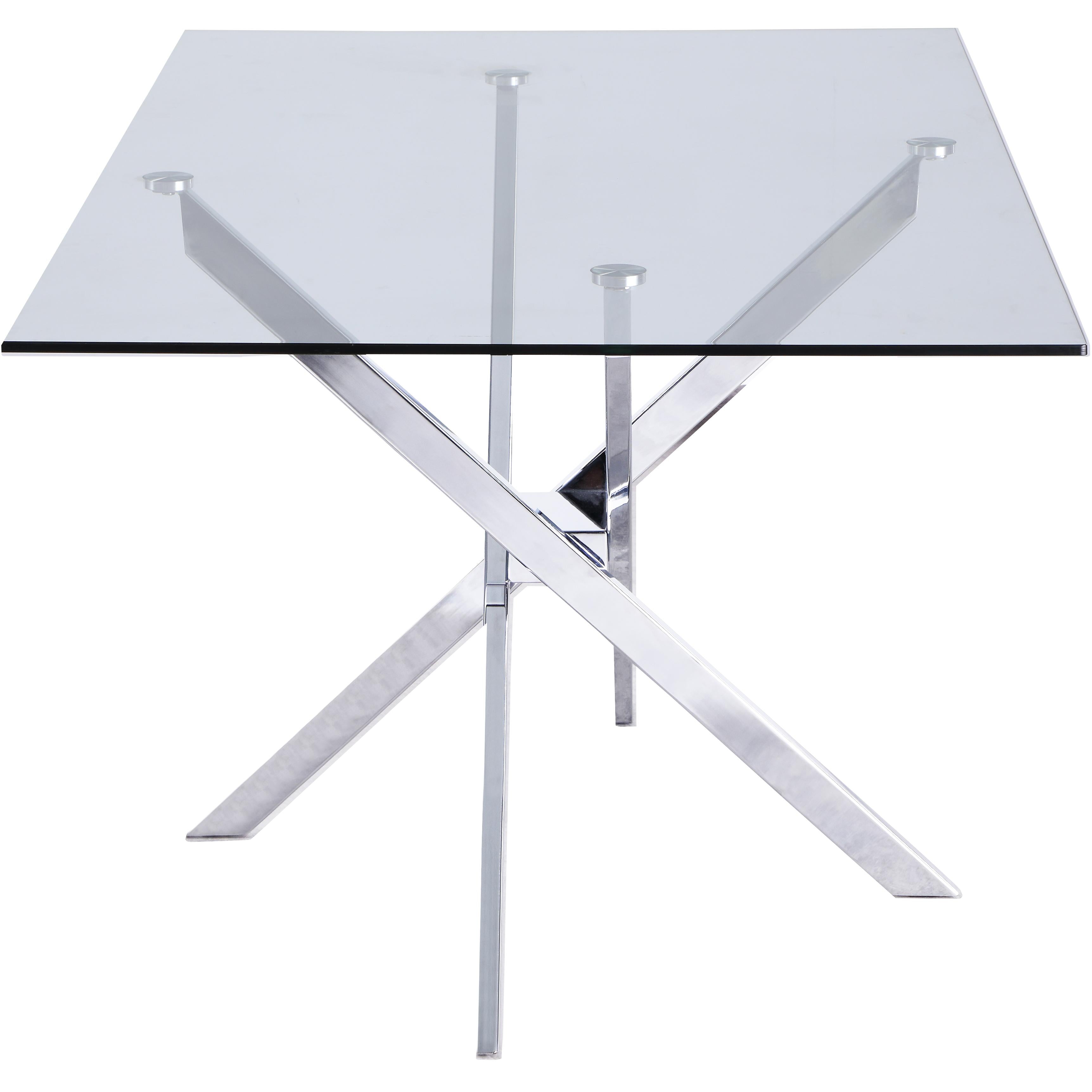 Meridian Xander Chrome Dining Table