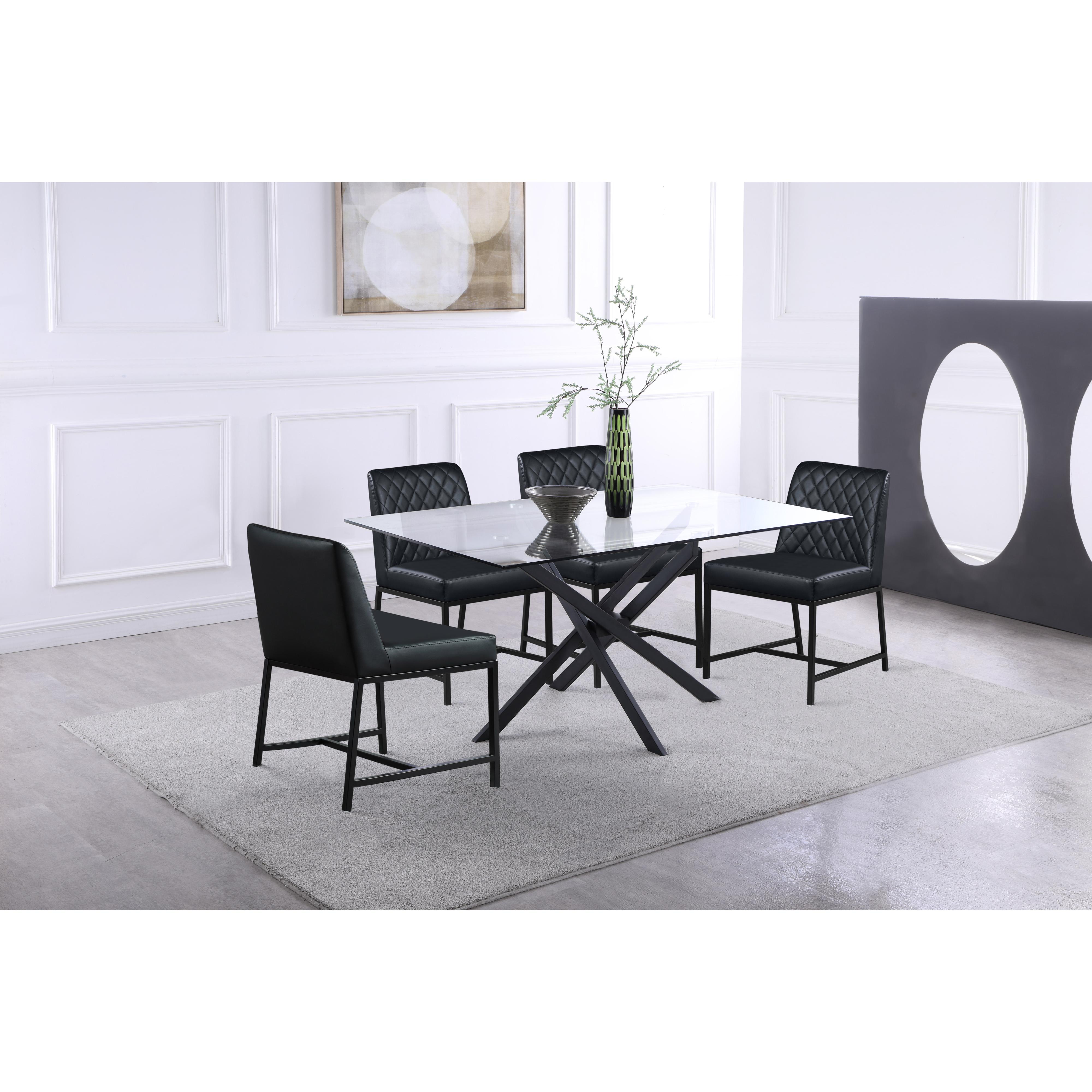 Meridian Xander Matte Black Dining Table