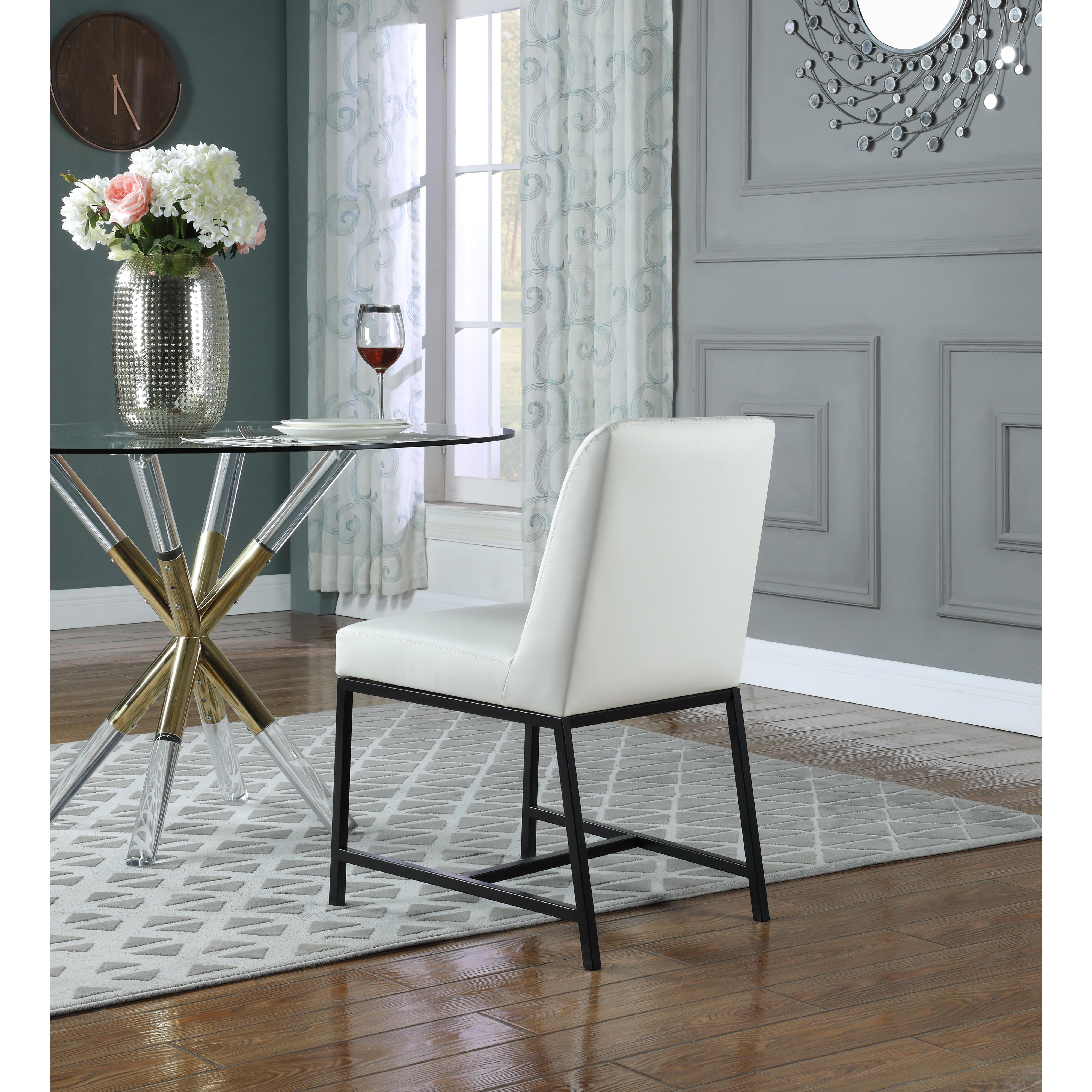 Meridian Bryce White Vegan Leather Dining Chair