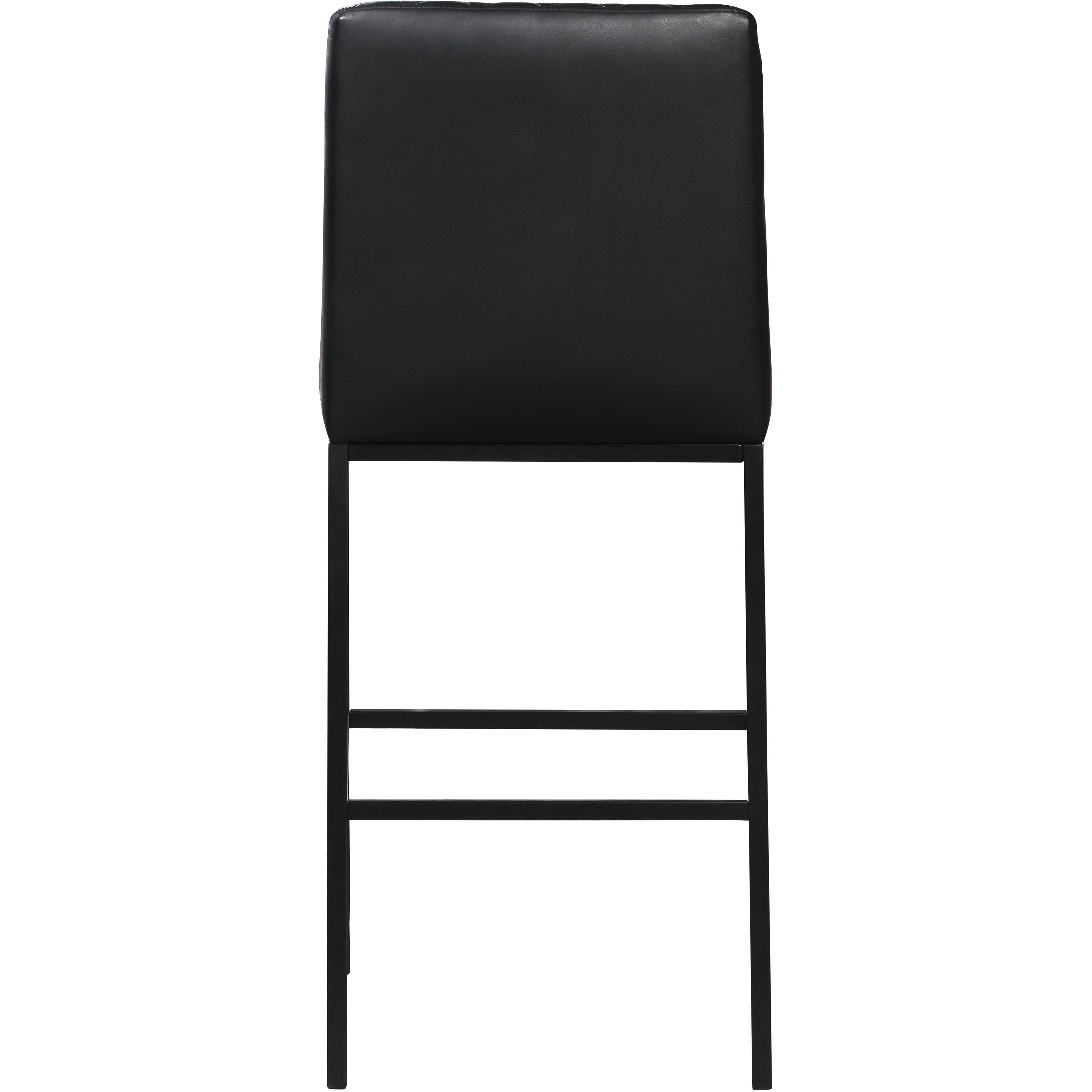 Meridian Bryce Black Vegan Leather Stool