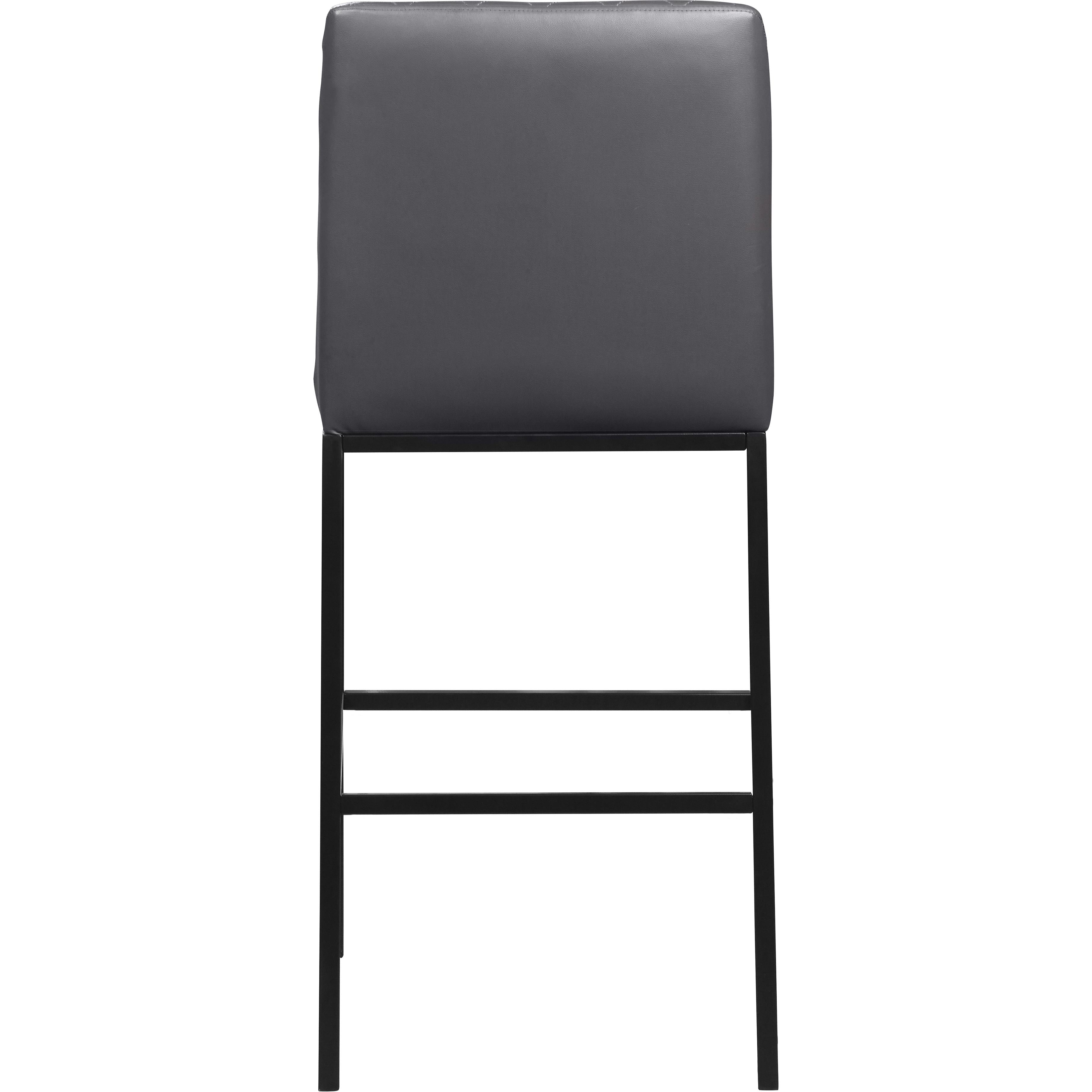 Meridian Bryce Grey Vegan Leather Stool