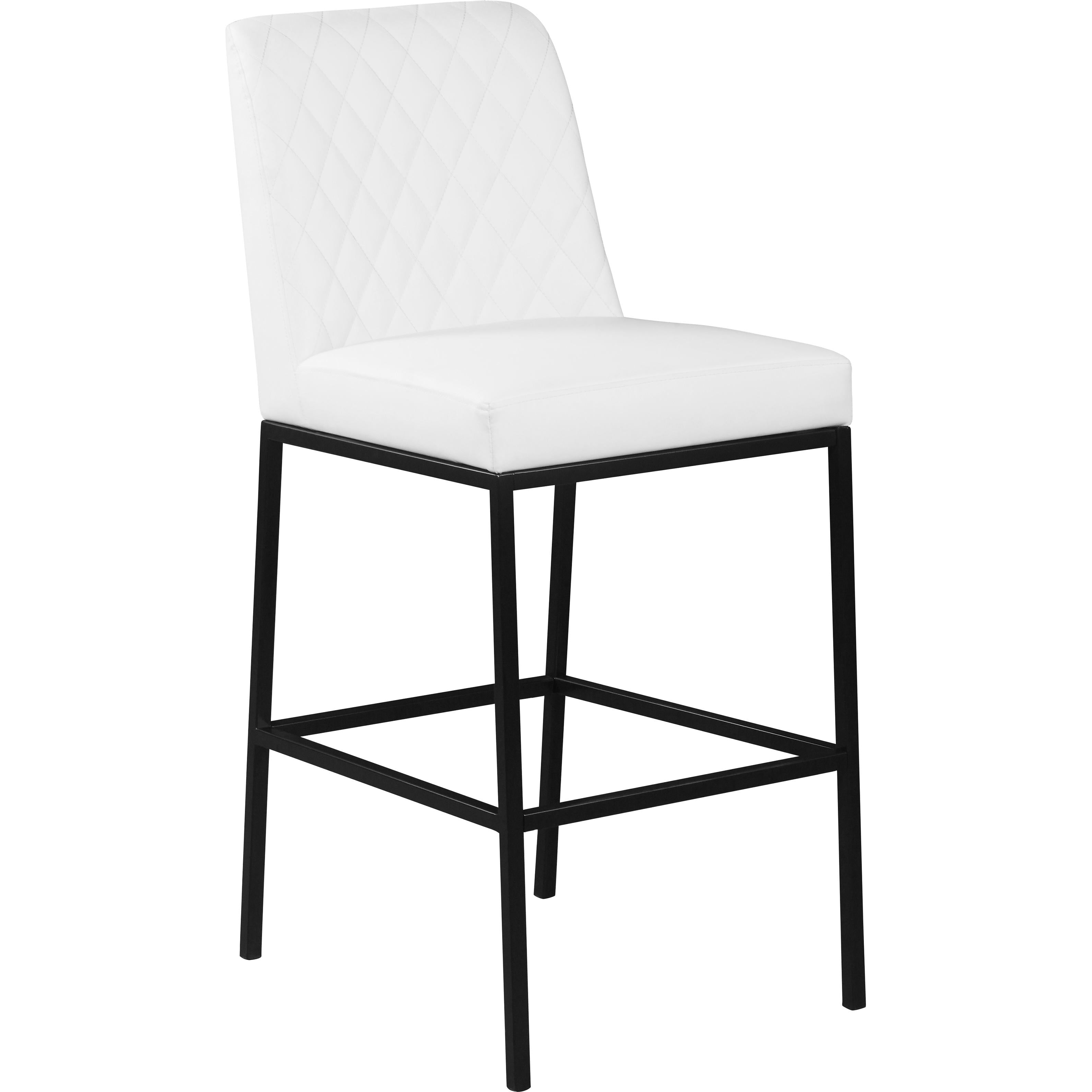 Meridian Bryce White Vegan Leather Stool